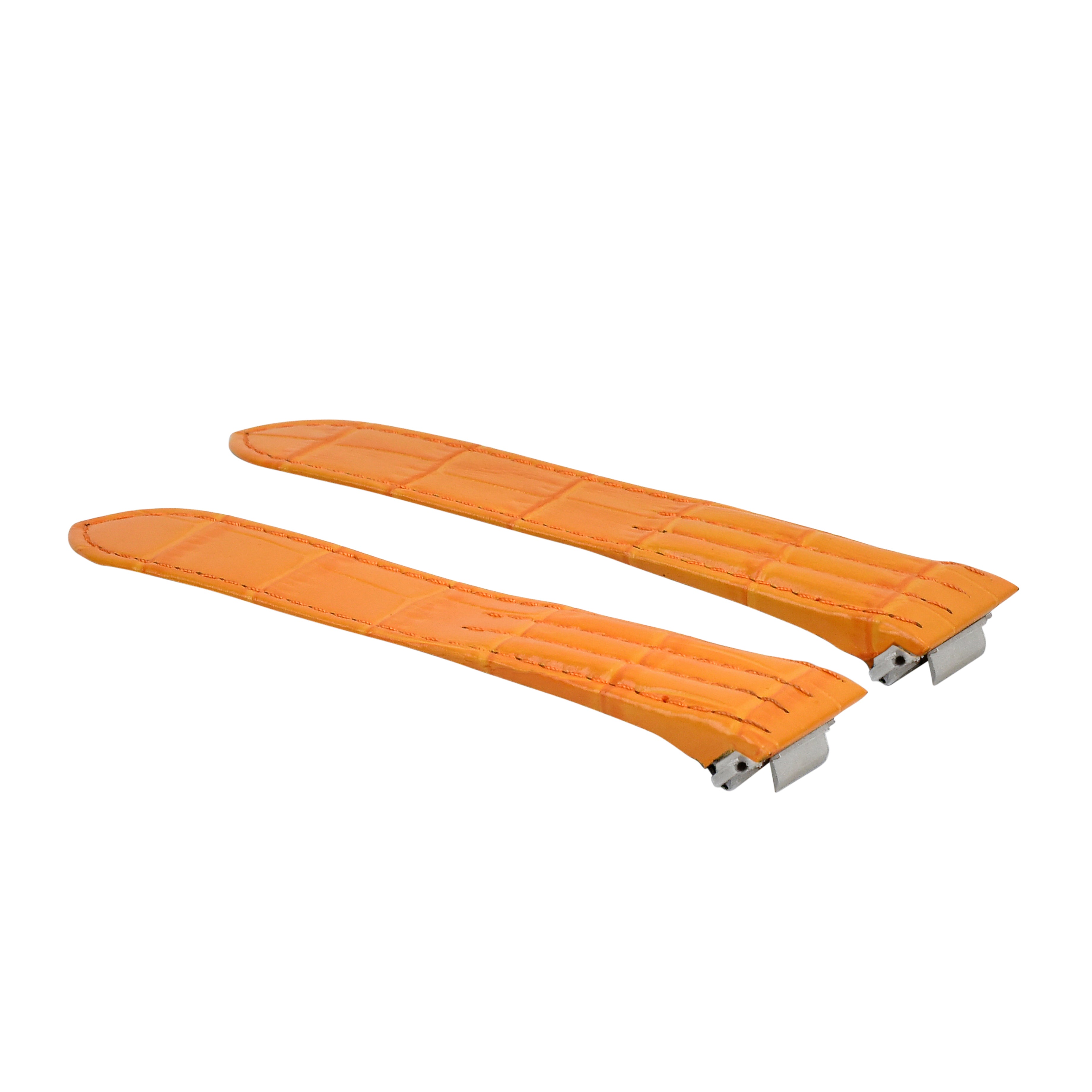 20MM LEATHER STRAP BAND FOR CARTIER ROADSTER XL W62032X6 W62020X6 RELEASE ORANGE