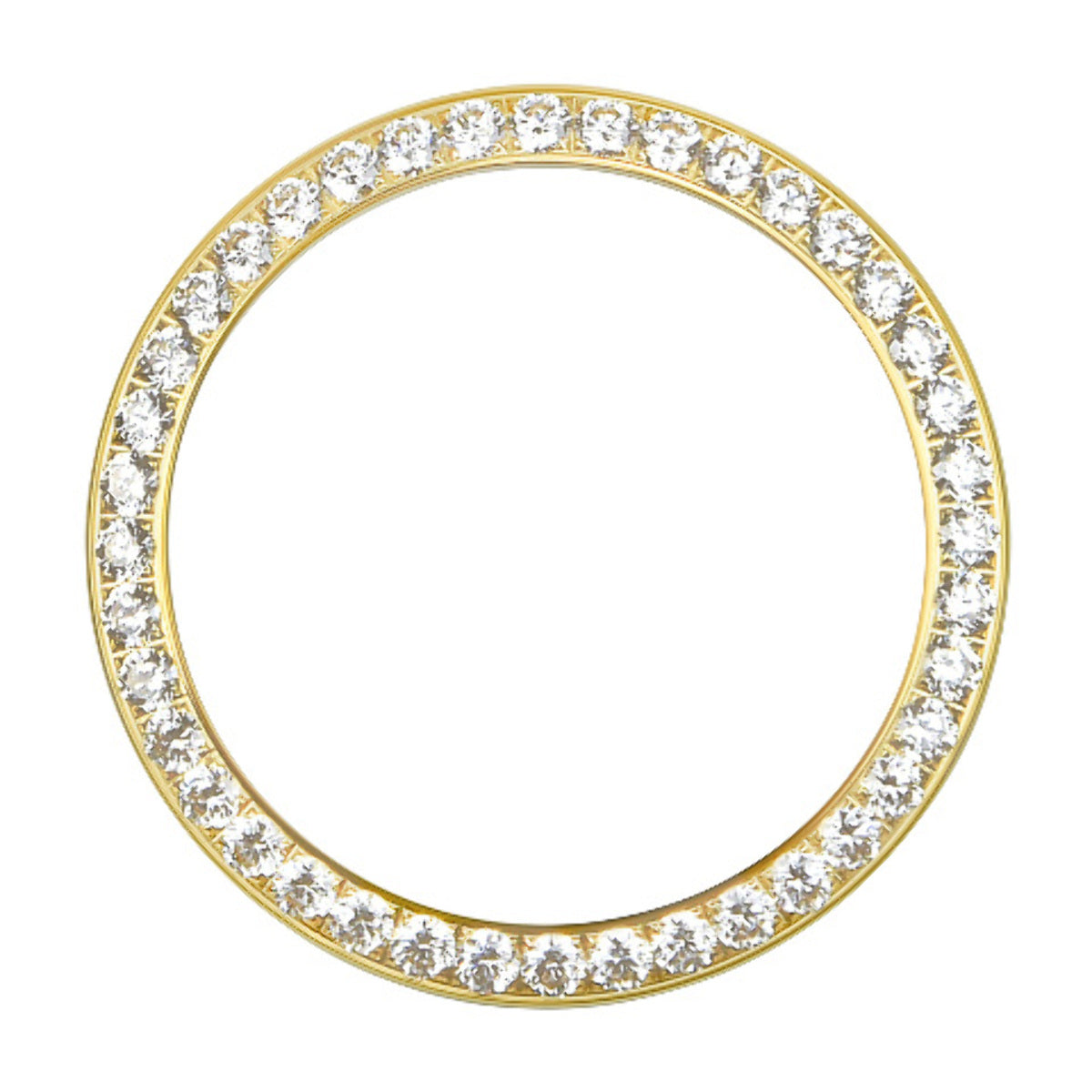 3CT CUBIC ZIRCON BEZEL FOR 40MM DATEJUST PRESIDENT DAY DATE WATCH GOLD