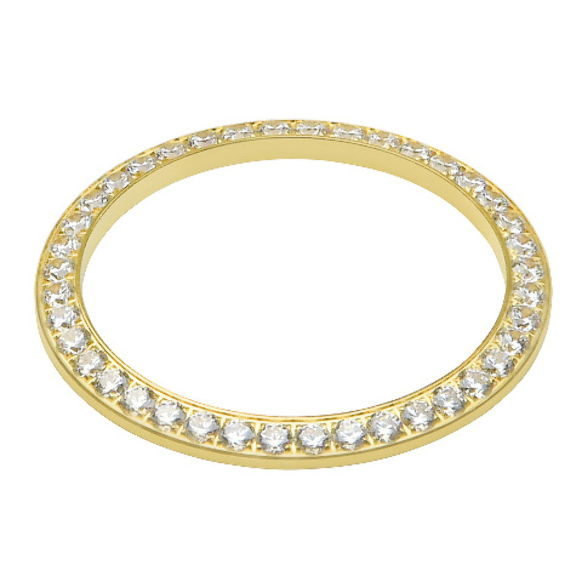 3CT CUBIC ZIRCON BEZEL FOR 40MM DATEJUST PRESIDENT DAY DATE WATCH GOLD