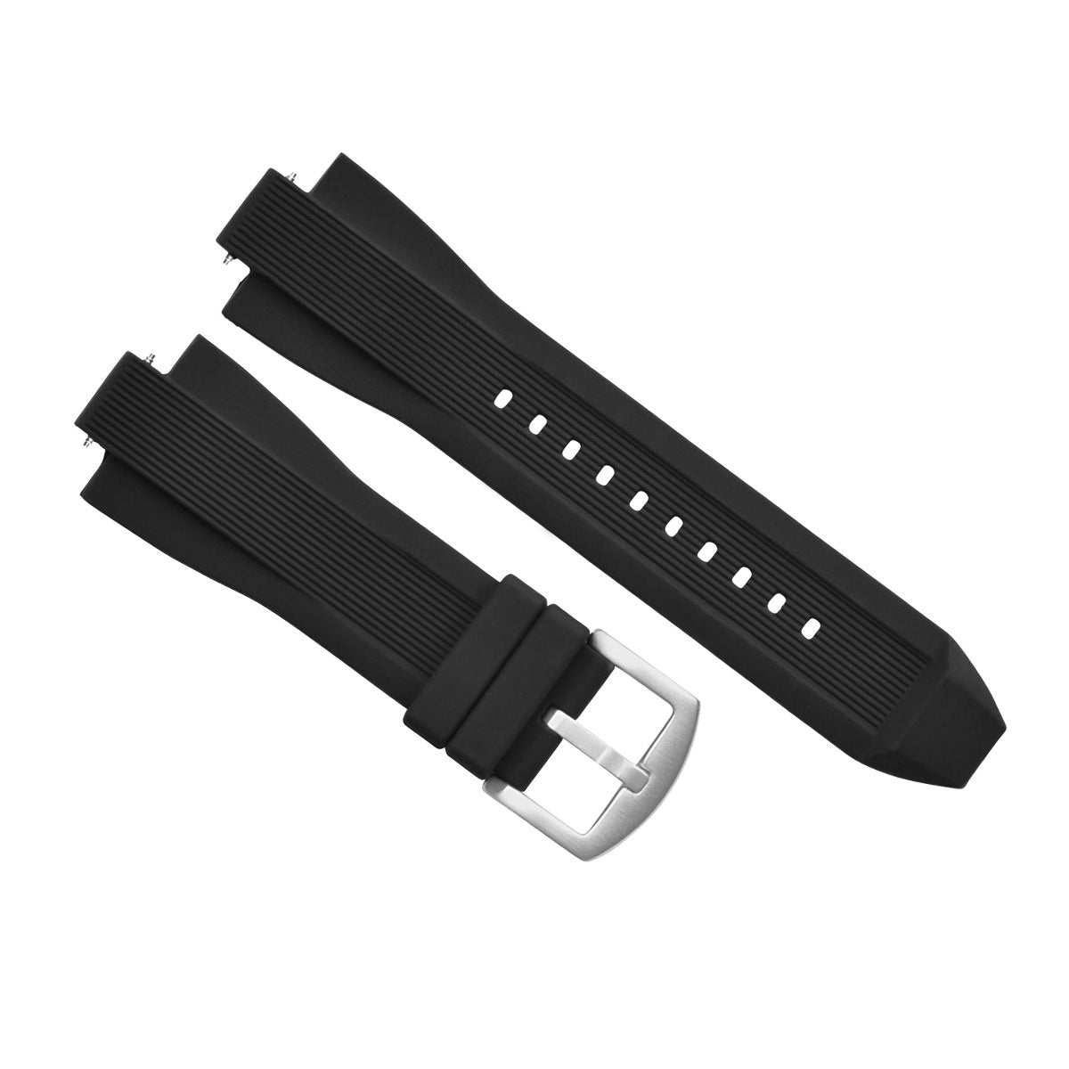 RUBBER WATCH STRAP BAND FOR MICHAEL KORS MK9016 MK8295 MK8511 MK8296 MK8325 BLACK