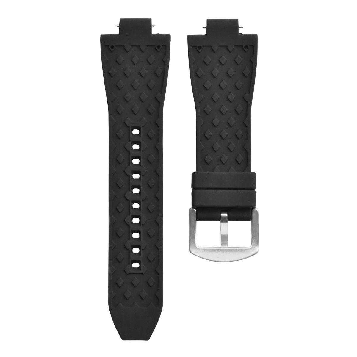 RUBBER WATCH STRAP BAND FOR MICHAEL KORS MK9016 MK8295 MK8511 MK8296 MK8325 BLACK
