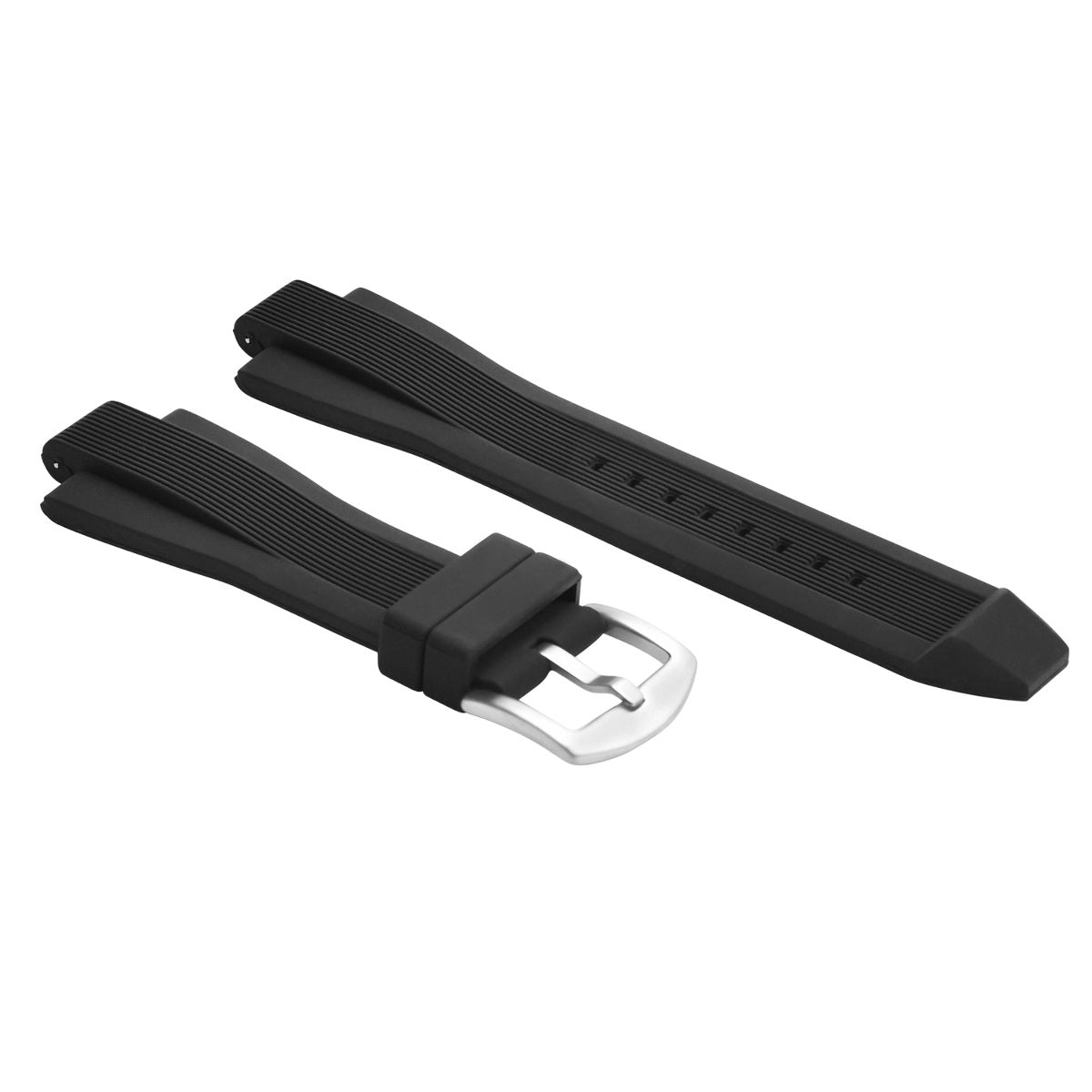 RUBBER WATCH STRAP BAND FOR MICHAEL KORS MK9016 MK8295 MK8511 MK8296 MK8325 BLACK