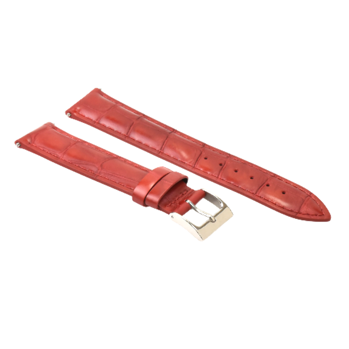 19MM LEATHER WATCH BAND STRAP FOR TAG HEUER CARRERA MONACO TWIN TIME WATCH RED