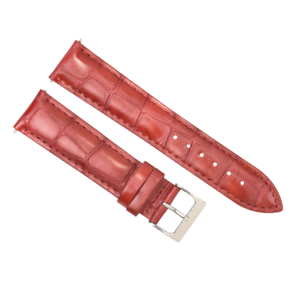 19MM LEATHER WATCH BAND STRAP FOR TAG HEUER CARRERA MONACO TWIN TIME WATCH RED