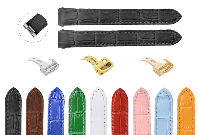 15MM LEATHER WATCH STRAP BAND FOR CARTIER ROADSTER 2675 2723 QUICK RELEASE LADY