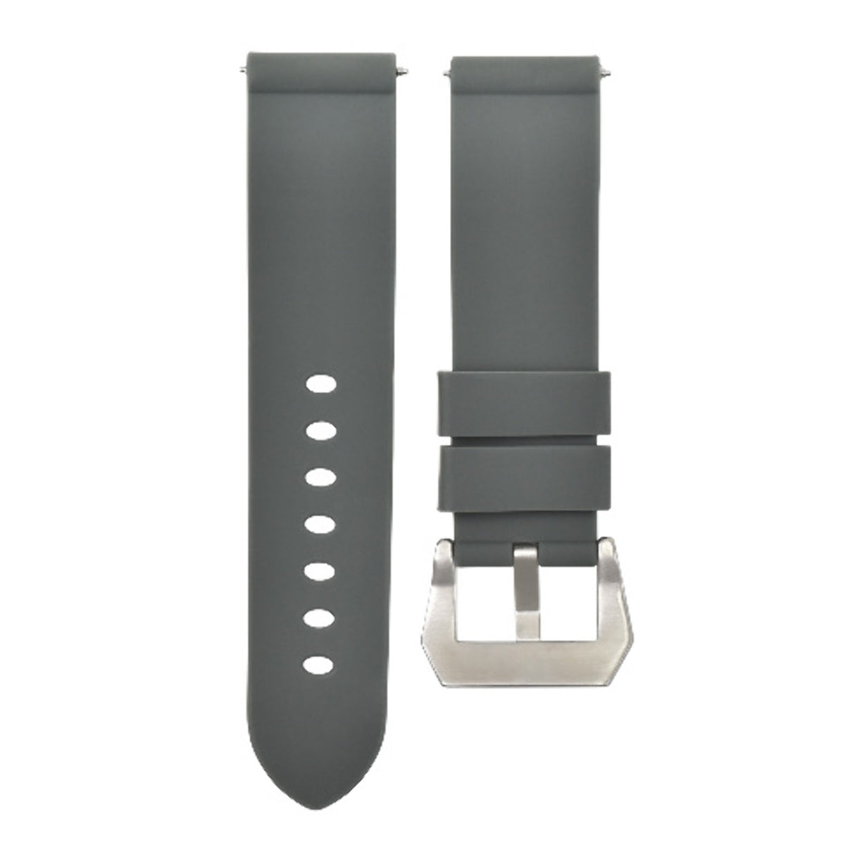 24MM SILICONE RUBBER WATCH BAND STRAP FOR 44MM PANERAI LUMINOR GMT DIVER GRAY