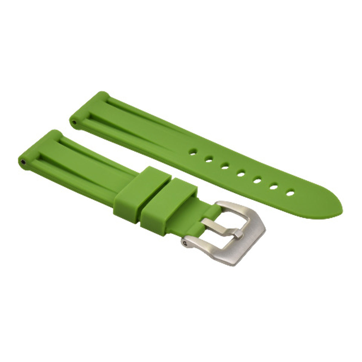 24MM SILICONE RUBBER WATCH BAND STRAP FOR 44MM PANERAI LUMINOR GMT DIVER GREEN