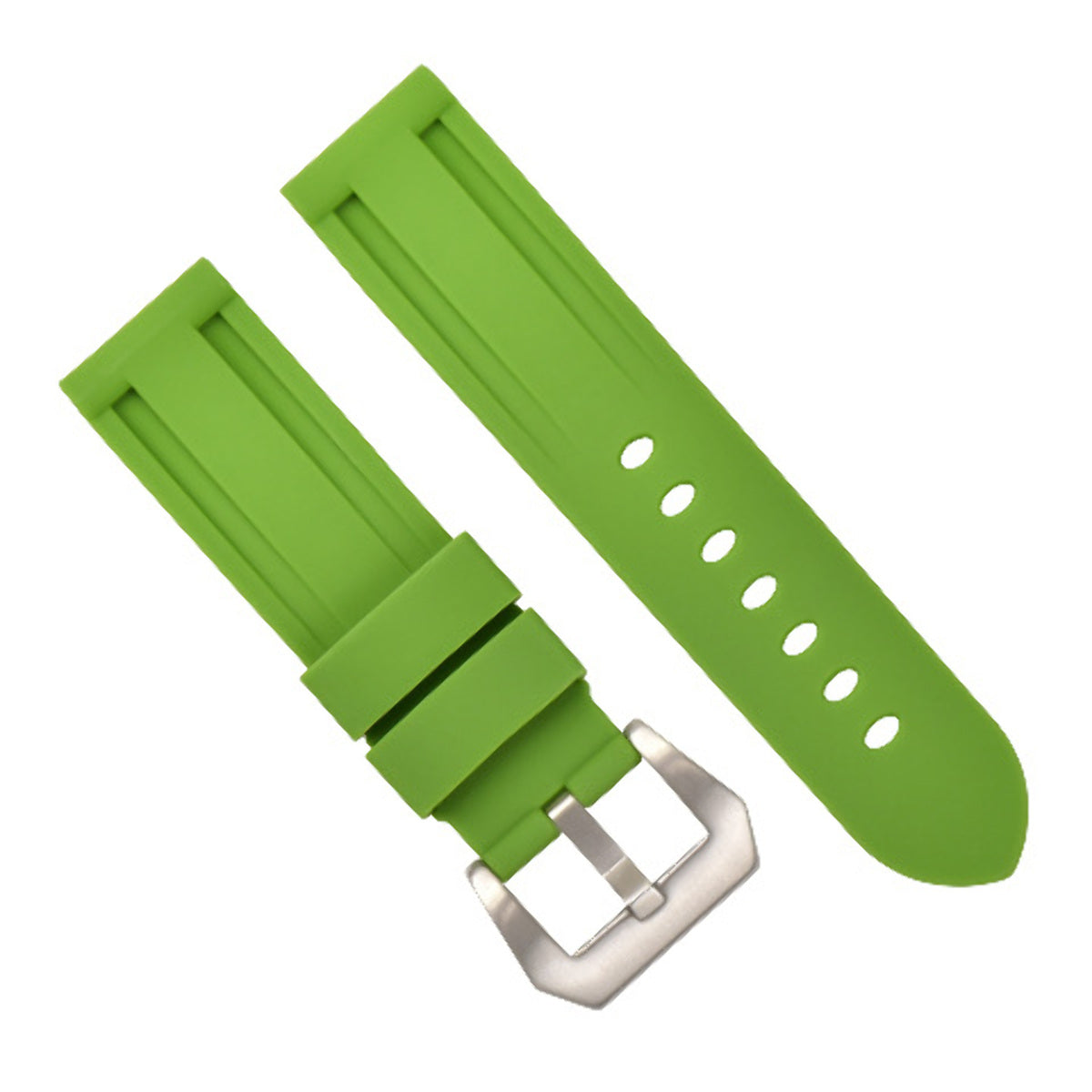24MM SILICONE RUBBER WATCH BAND STRAP FOR 44MM PANERAI LUMINOR GMT DIVER GREEN