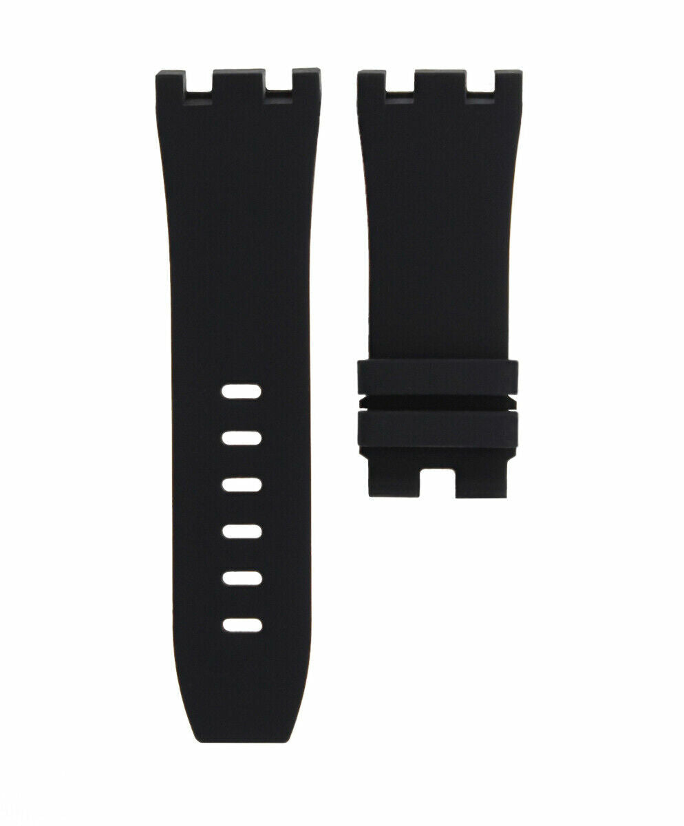 28MM RUBBER BAND STRAP FOR 42MM AUDEMARS PIGUET 26470ST,26170ST,25940SK BLACK