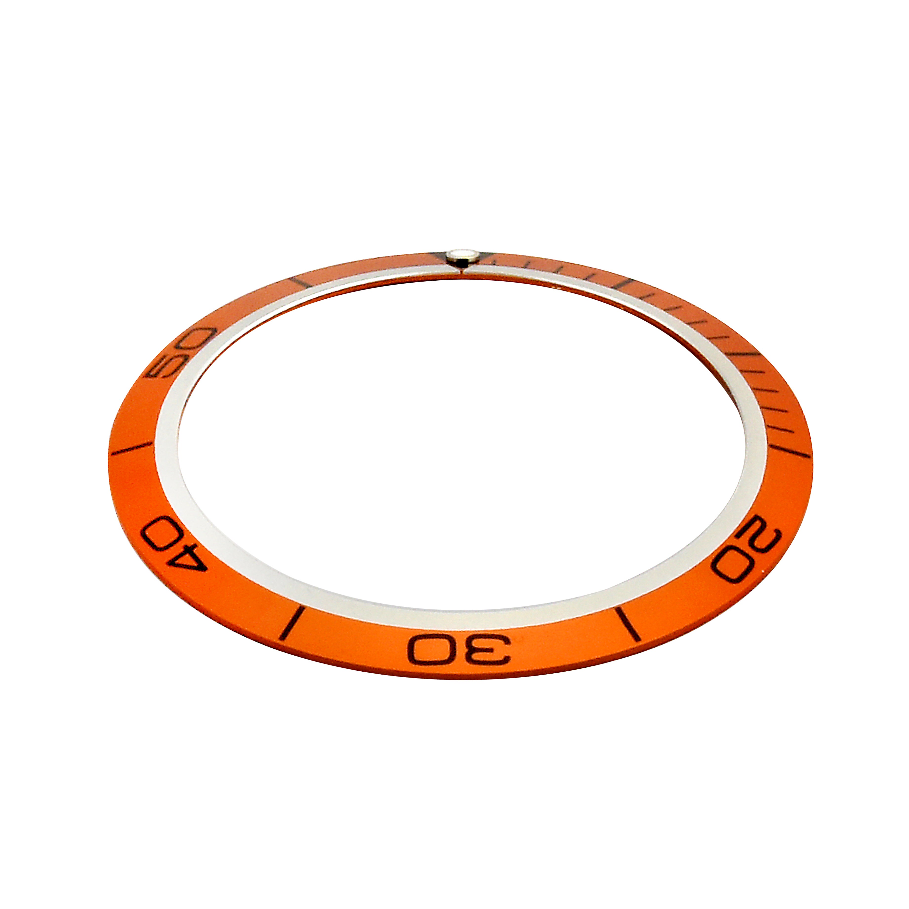 REPLACEMENT BEZEL INSERT ORANGE FOR WATCH 40.90MM X 32.70MM