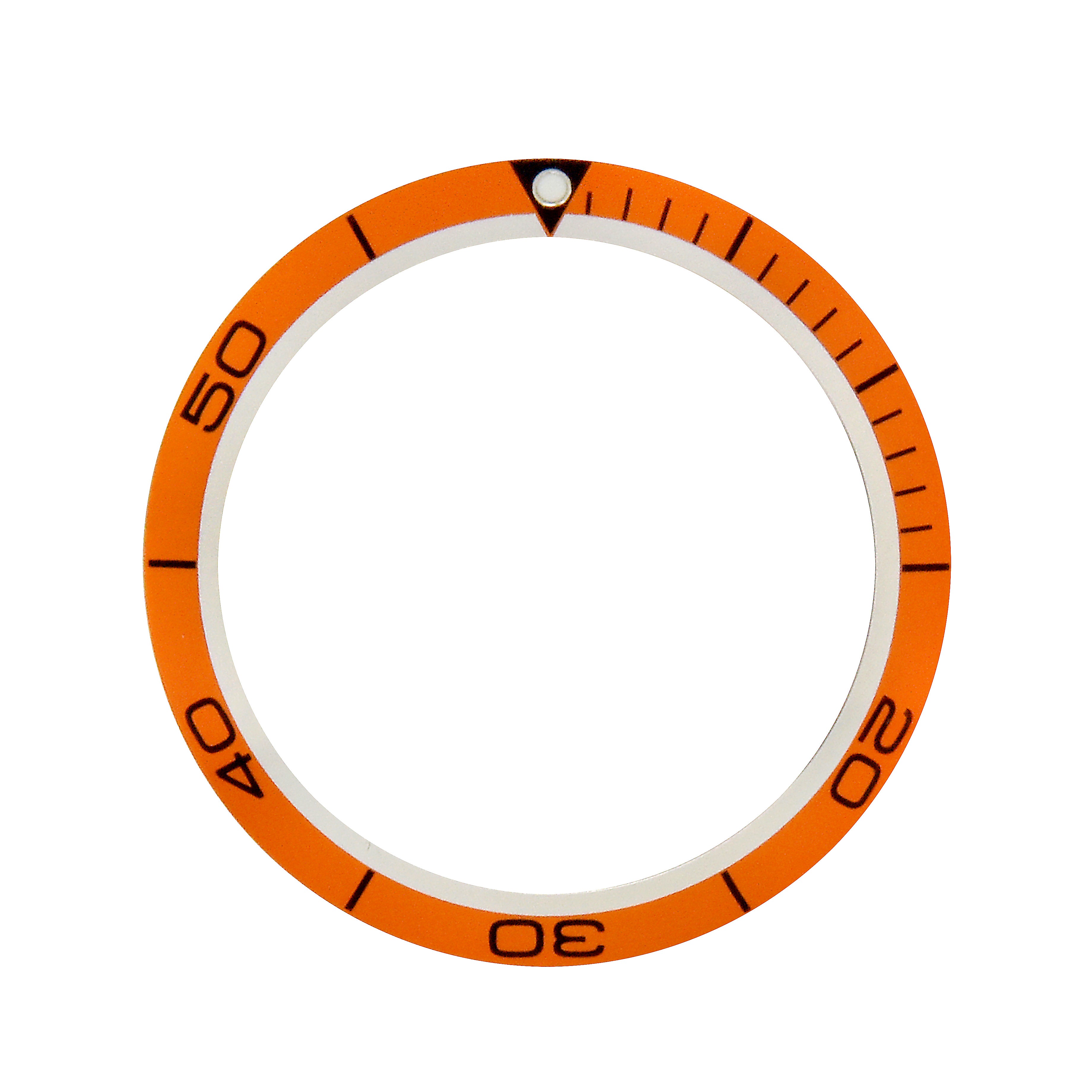 REPLACEMENT BEZEL INSERT ORANGE FOR WATCH 40.90MM X 32.70MM