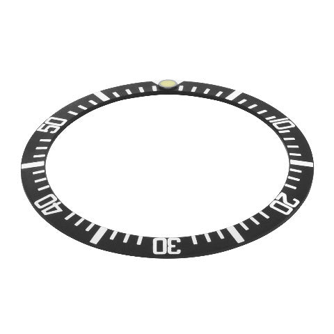 Bezel Insert For Rolex Submariner Military 5517 Watch Fat Number Faded Pearl