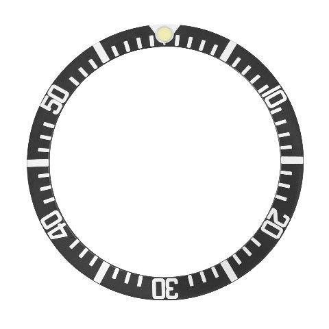 Bezel Insert For Rolex Submariner Military 5517 Watch Fat Number Faded Pearl