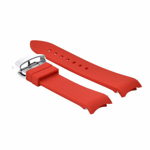 CURVED END SILICONE RUBBER DIVER STRAP FOR SEIKO ALPINIST SARB0017 CLASP - 20MM