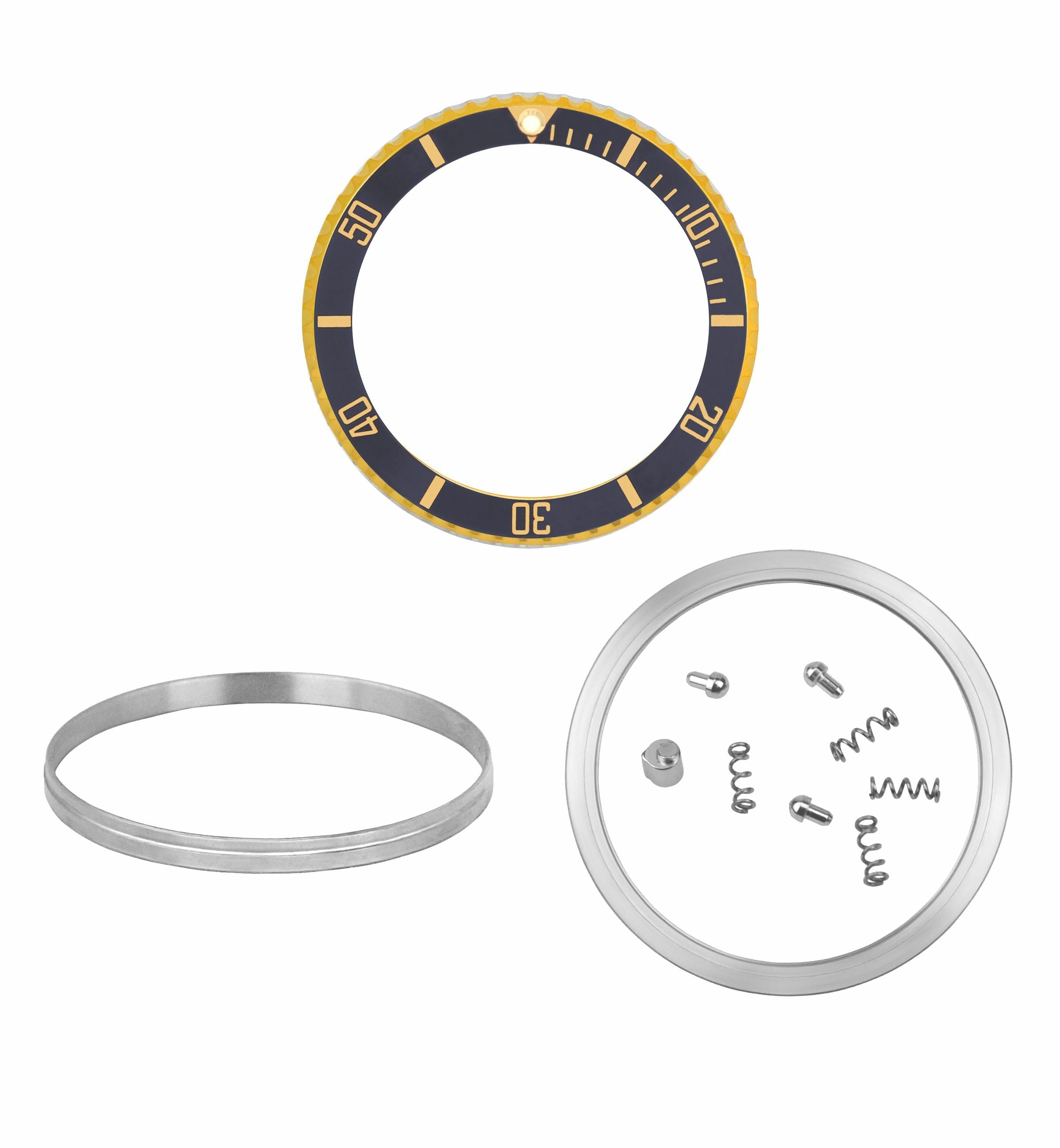 BEZEL & INSERT KIT FOR ROLEX SUBMARINER CERAMIC MODEL 116613, 116618 BLACK/GOLD