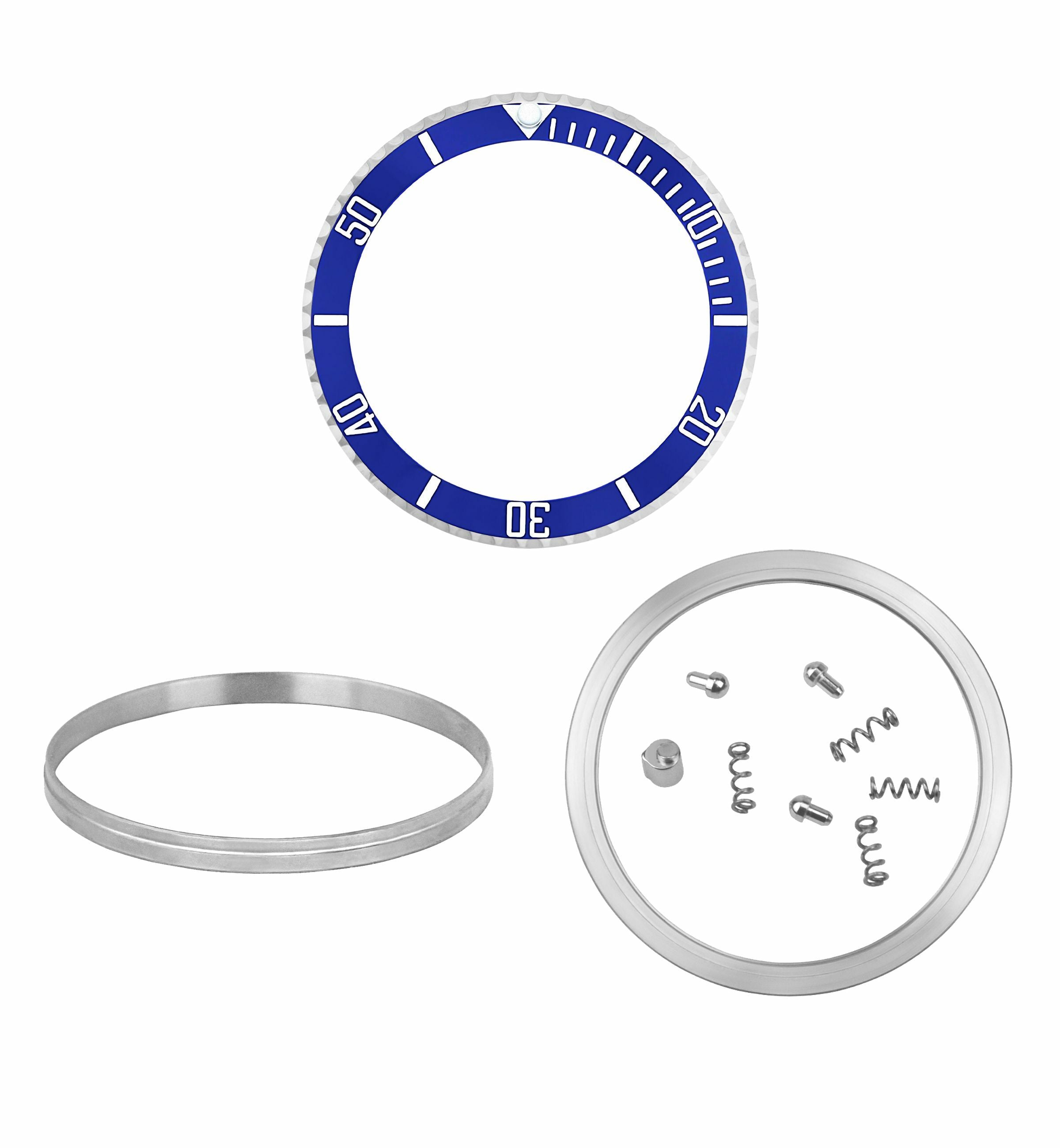 BEZEL & INSERT COMPLETE KIT FOR ROLEX SUBMARINER CERAMIC MODEL 116610 BLUE