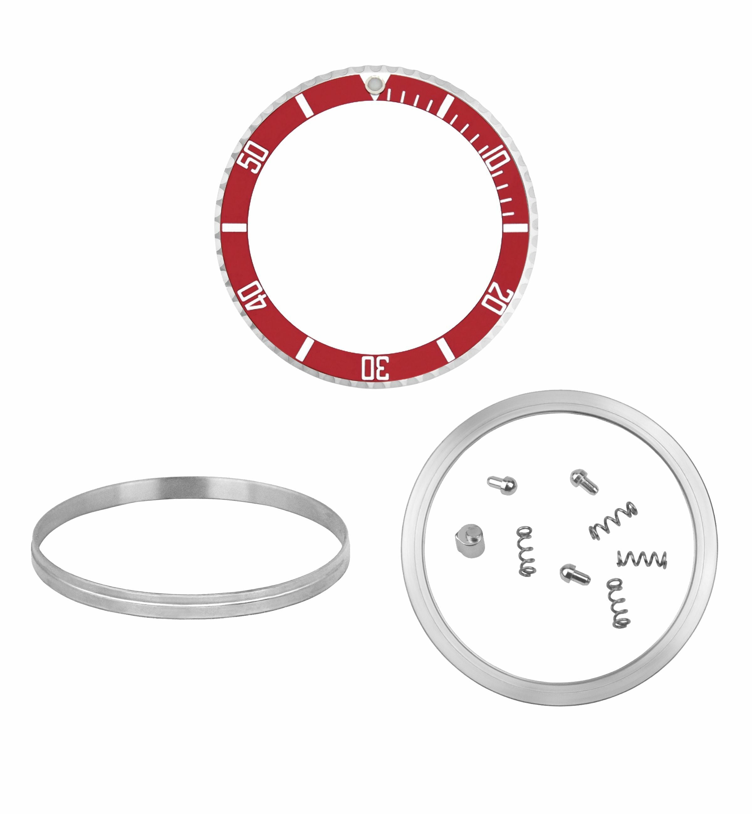 BEZEL & INSERT COMPLETE KIT FOR ROLEX SUBMARINER CERAMIC MODEL 116610 RED