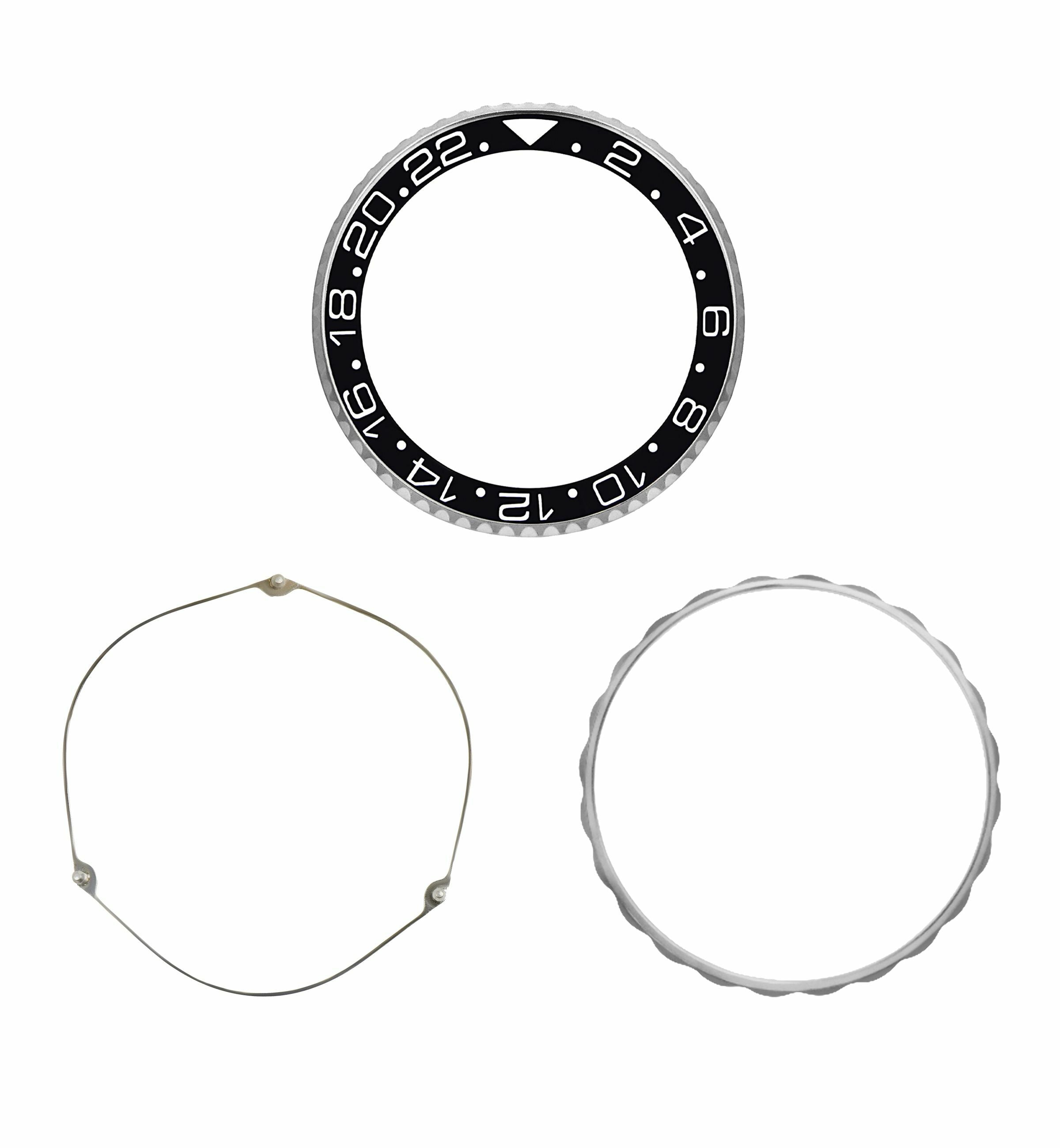 BEZEL & INSERT KIT FOR ROLEX GMT MASTER II 116710 116710LN 6 DIGIT MODELS BLACK