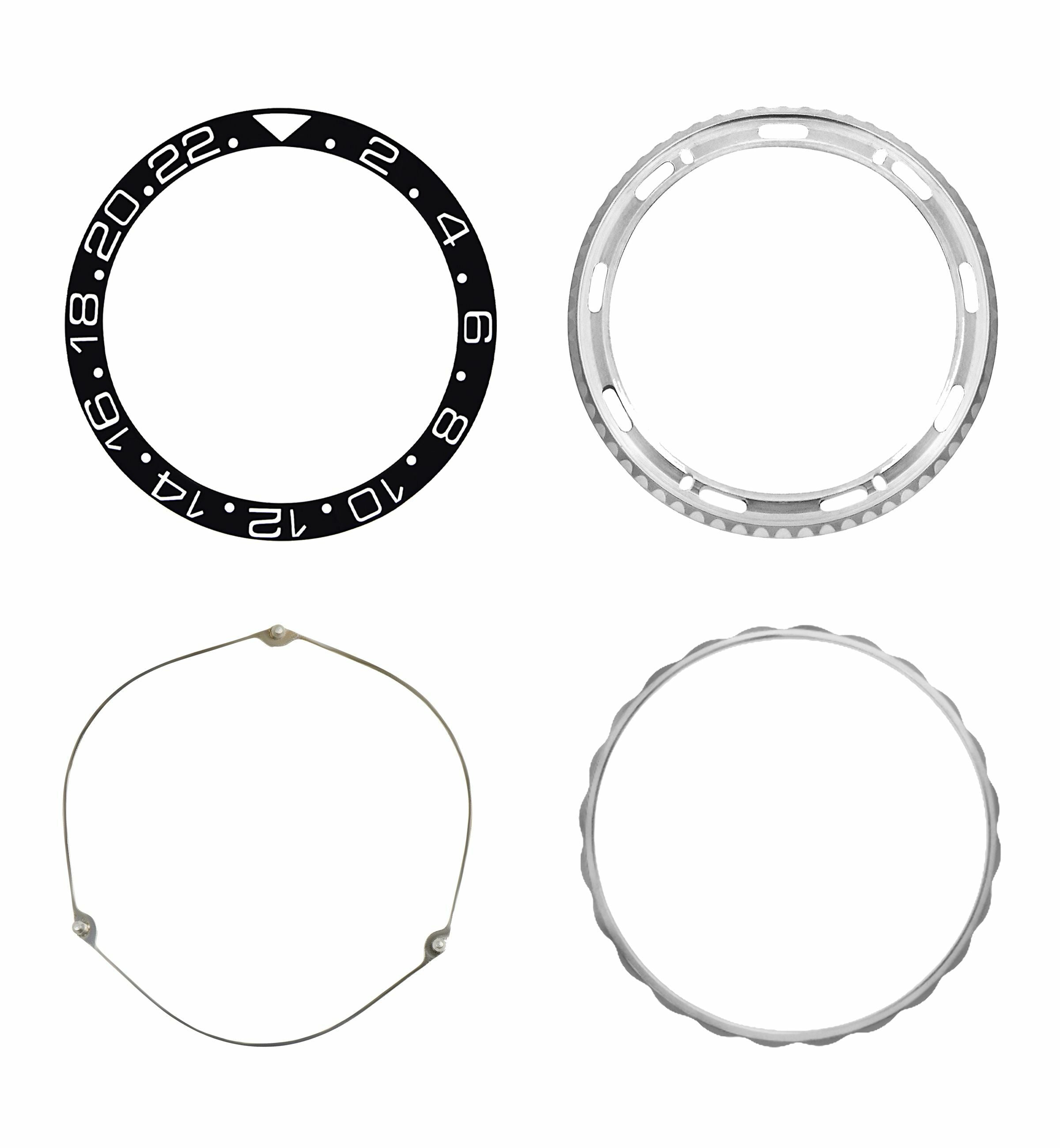 BEZEL INSERT KIT FOR CERAMIC MODEL GMT MASTER II 116713 6 DIGIT MODELS BLACK/TT