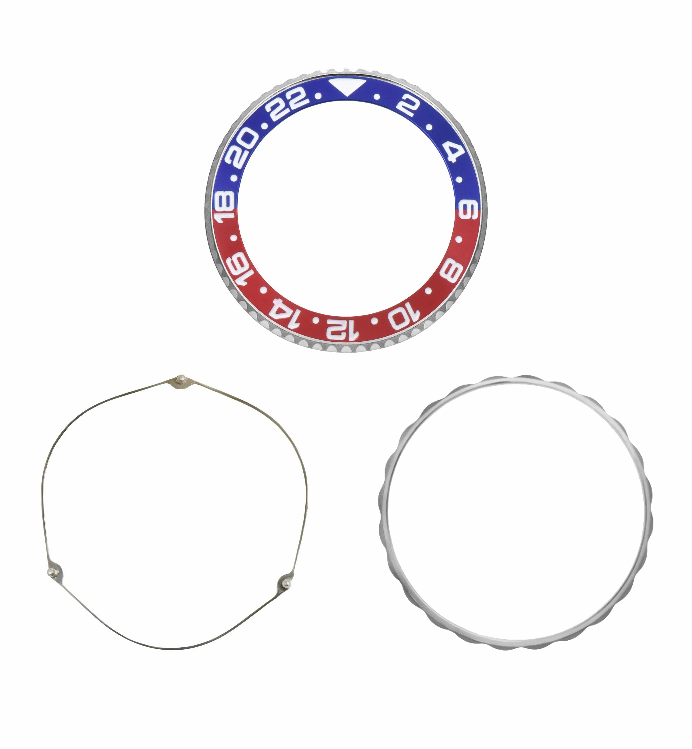 BEZEL INSERT KIT FOR ROLEX GMT MASTER II 116710 116710LN PEPSI BLUE/RED