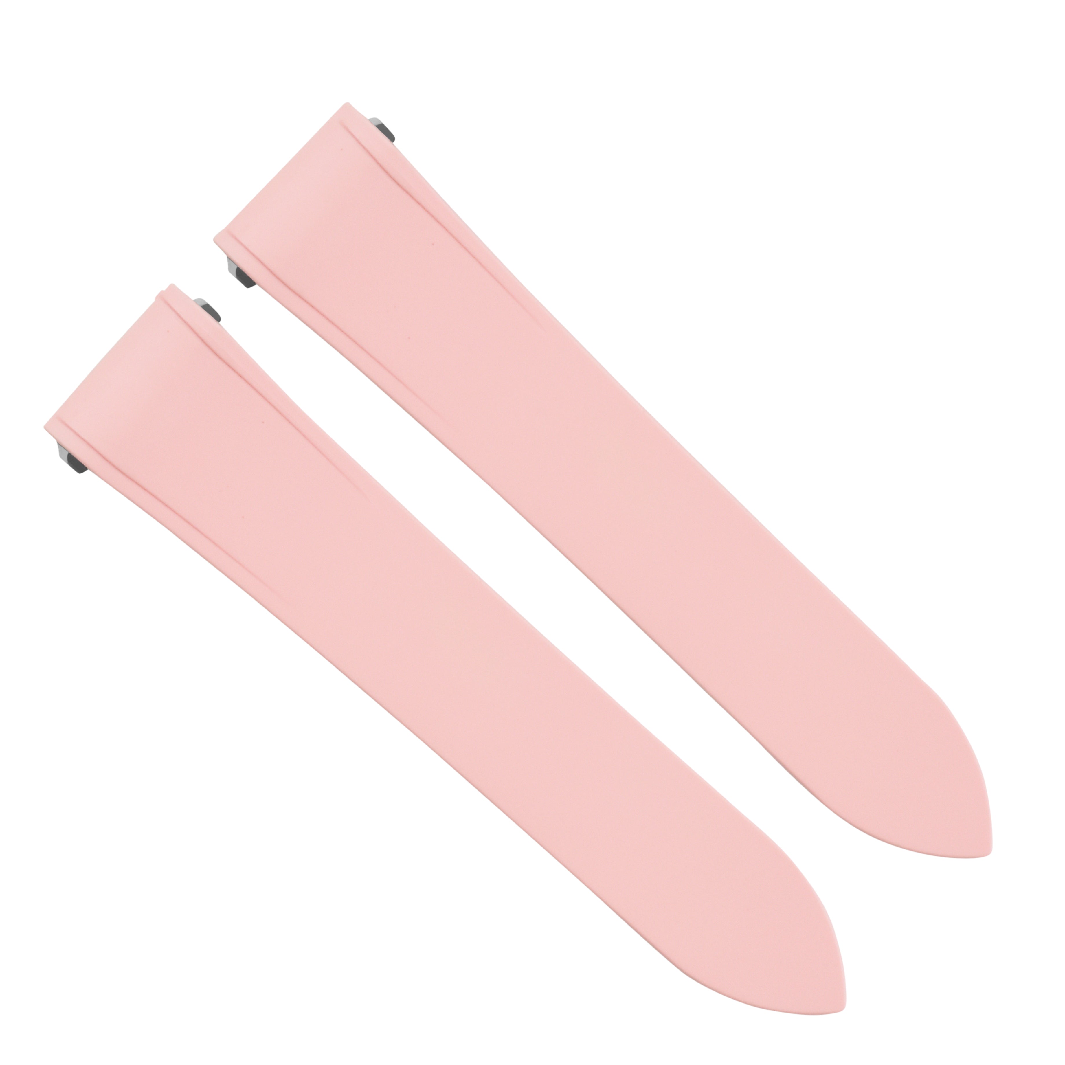 21MM SILICON RUBBER WATCH BAND STRAP FOR CARTIER SANTOS QUICK RELEASE PINK