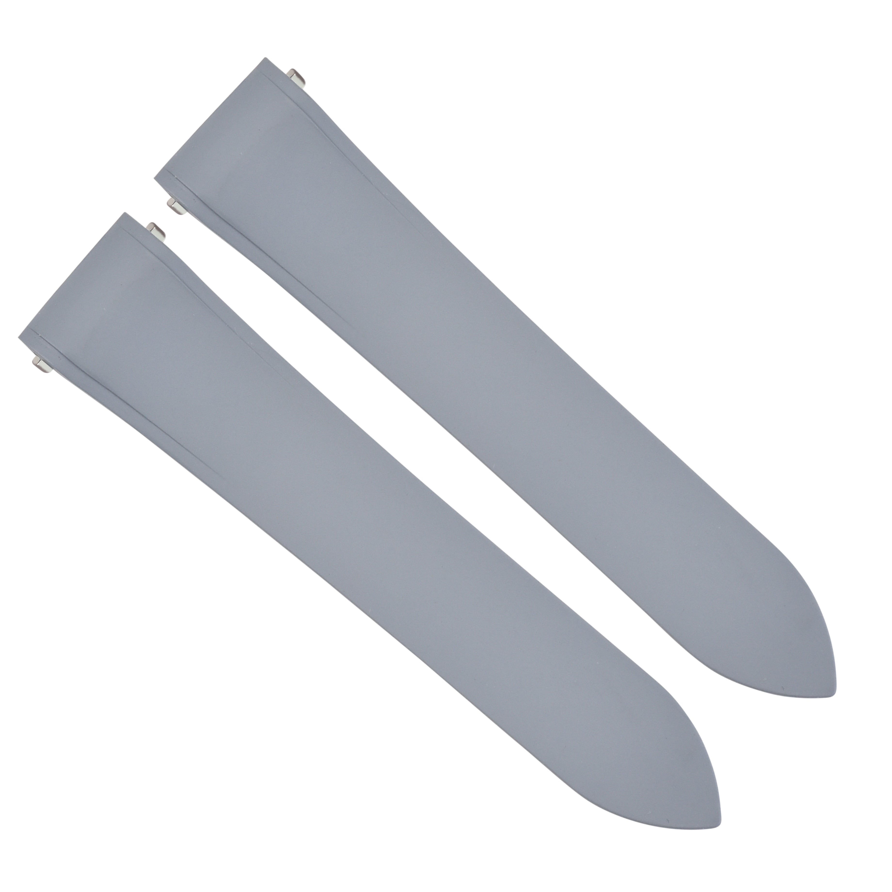 21MM SILICON RUBBER WATCH BAND STRAP FOR CARTIER SANTOS QUICK RELEASE GREY