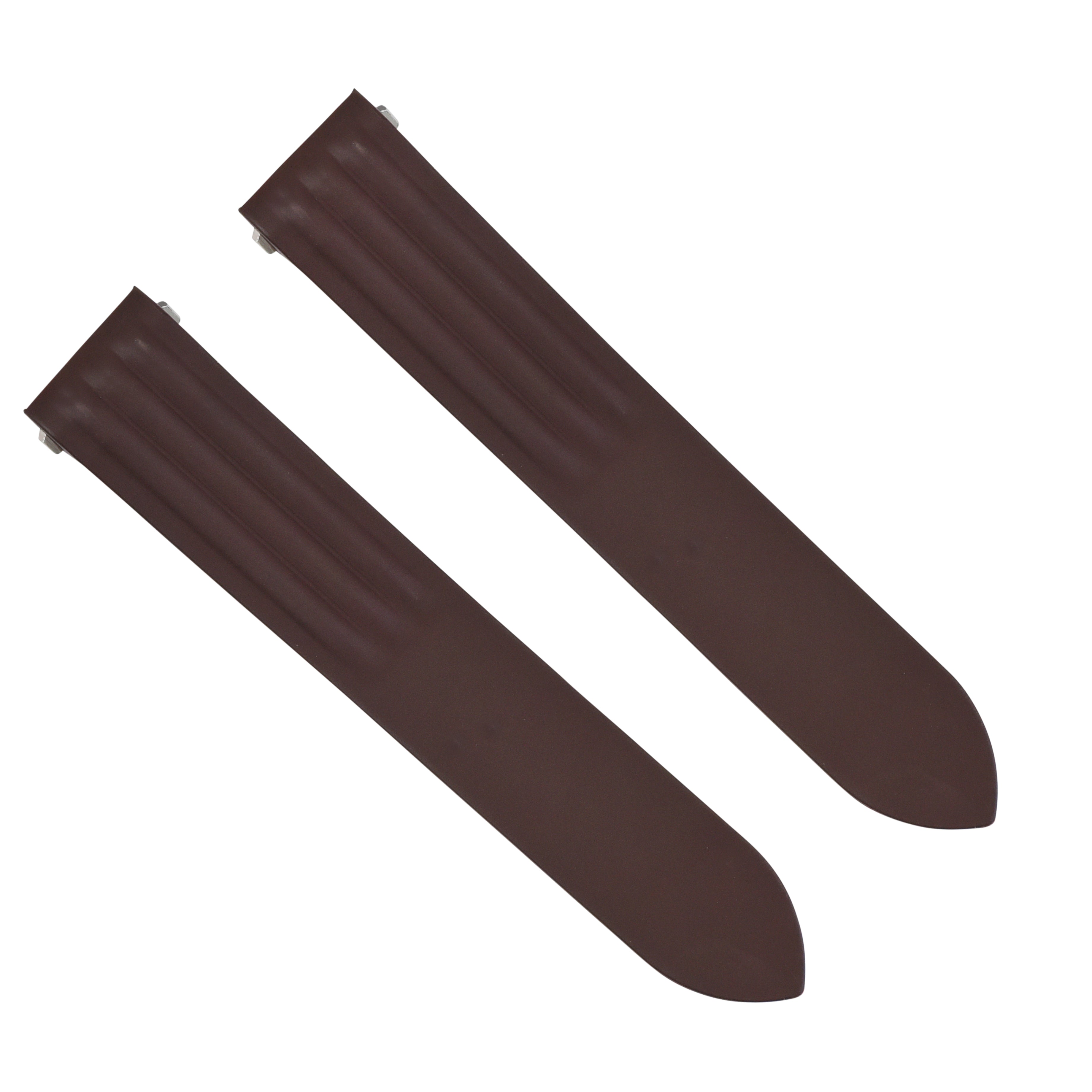 19MM SILICON RUBBER WATCH BAND STRAP FOR CARTIER ROADSTER QUICK RELEASE BROWN