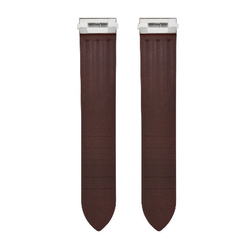 20MM BROWN SILICONE RUBBER WATCH BAND STRAP FOR CARTIER ROADSTER QUICK RELEASE