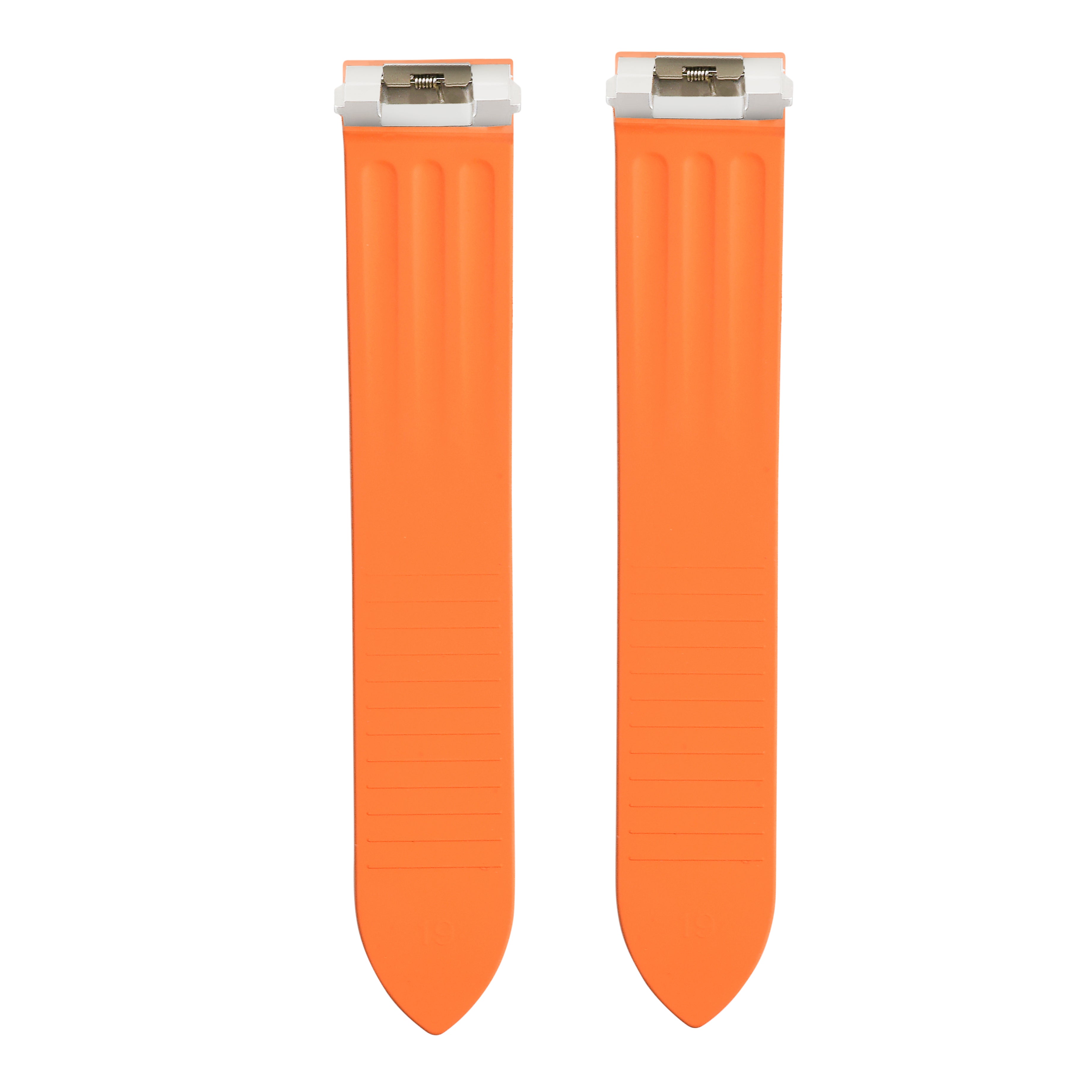 19MM SILICON RUBBER WATCH BAND STRAP FOR CARTIER ROADSTER QUICK RELEASE ORANGE