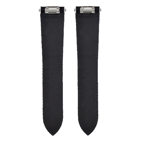 21MM SILICON RUBBER WATCH BAND STRAP FOR CARTIER SANTOS QUICK RELEASE BLACKCLOTH