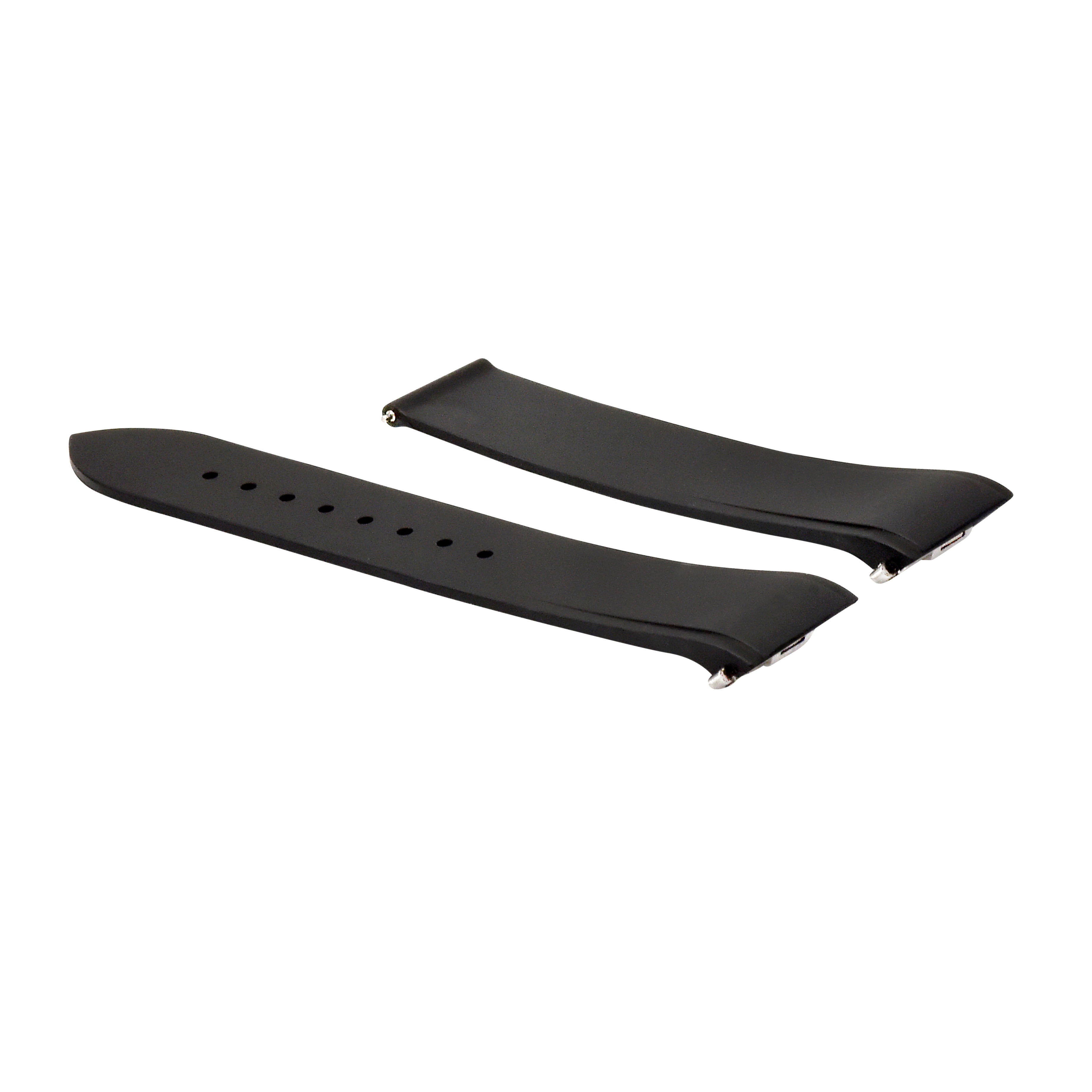 19MM SILICON RUBBER WATCH BAND STRAP FOR CARTIER SANTOS MEDIUM QUICK RELEA BLACK