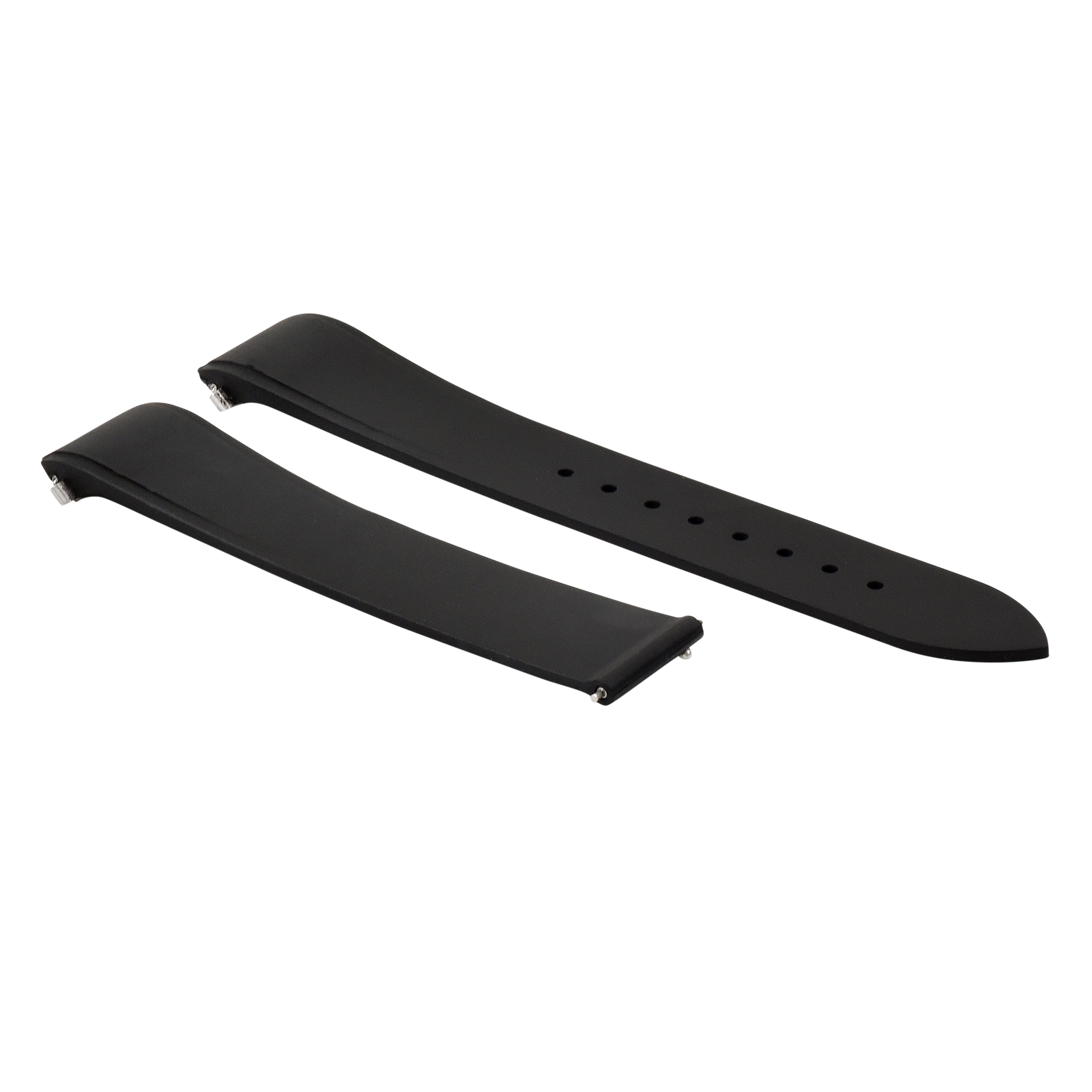 19MM SILICON RUBBER WATCH BAND STRAP FOR CARTIER SANTOS MEDIUM QUICK RELEA BLACK