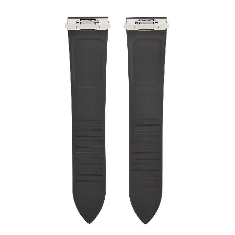 19MM SILICON RUBBER WATCH BAND STRAP FOR CARTIER SANTOS MEDIUM QUICK RELEA BLACK