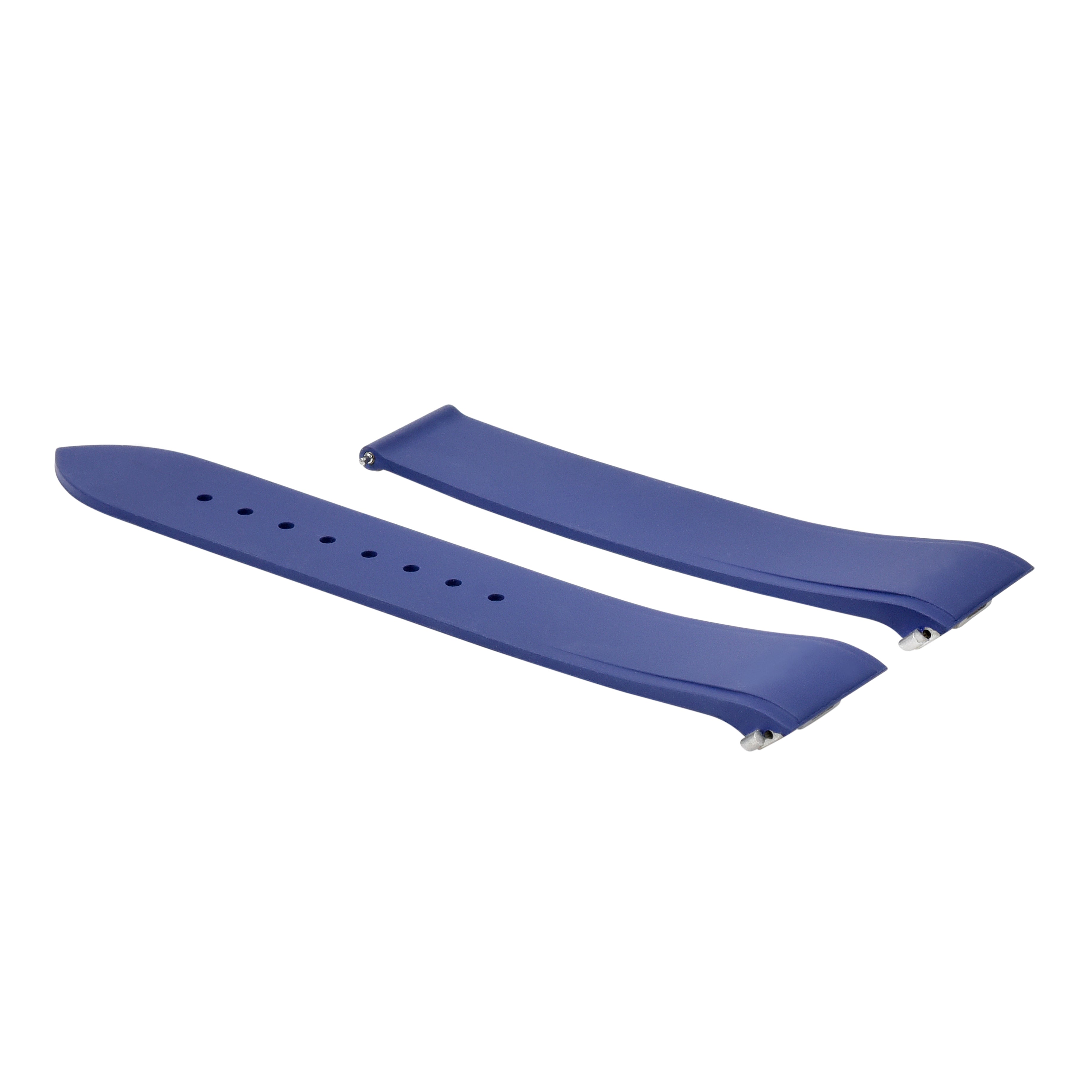 19MM SILICON RUBBER WATCH BAND STRAP FOR CARTIER SANTOS MEDIUM QUICK RELEAS BLUE