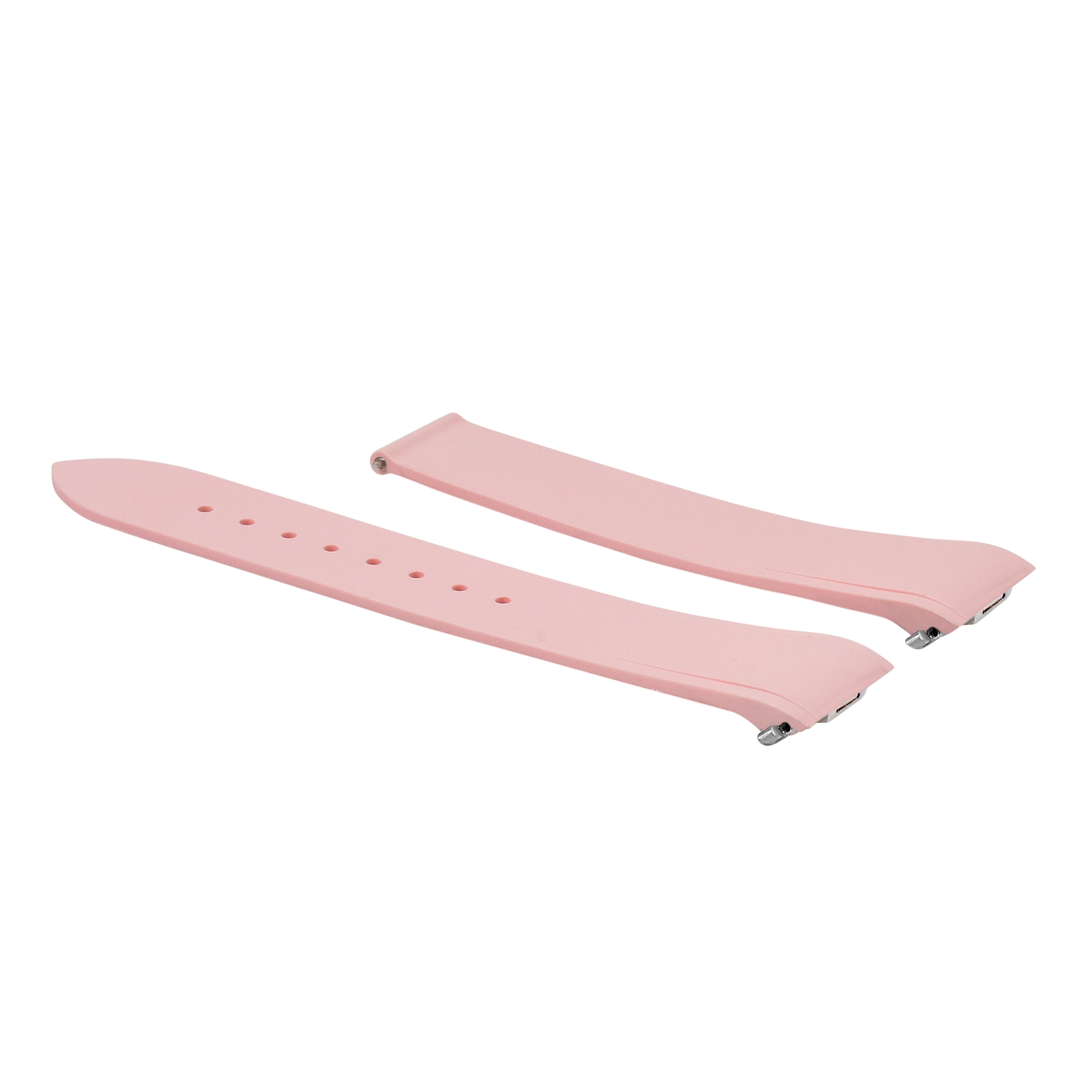 19MM SILICON RUBBER WATCH BAND STRAP FOR CARTIER SANTOS MEDIUM QUICK RELEASE PINK