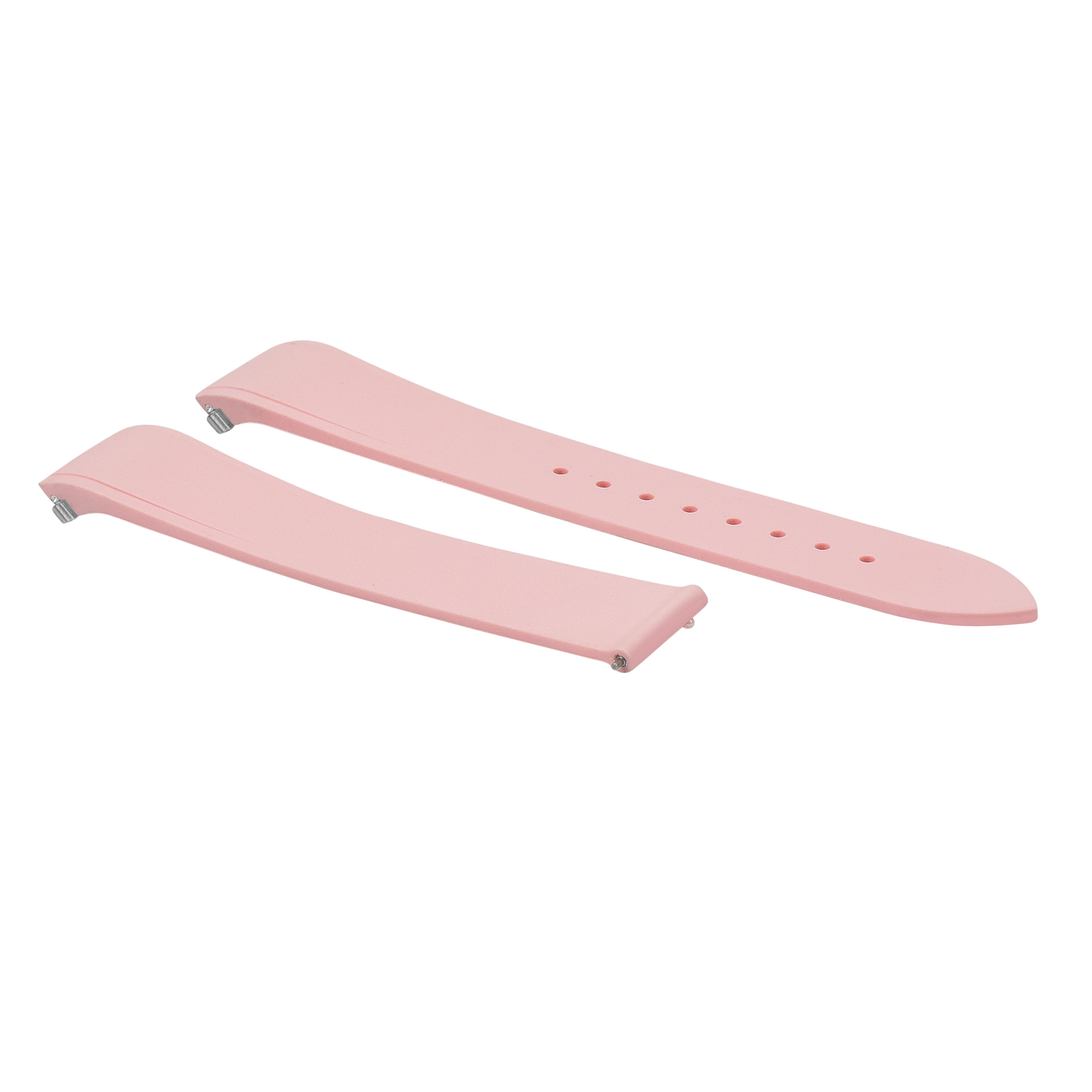 19MM SILICON RUBBER WATCH BAND STRAP FOR CARTIER SANTOS MEDIUM QUICK RELEASE PINK