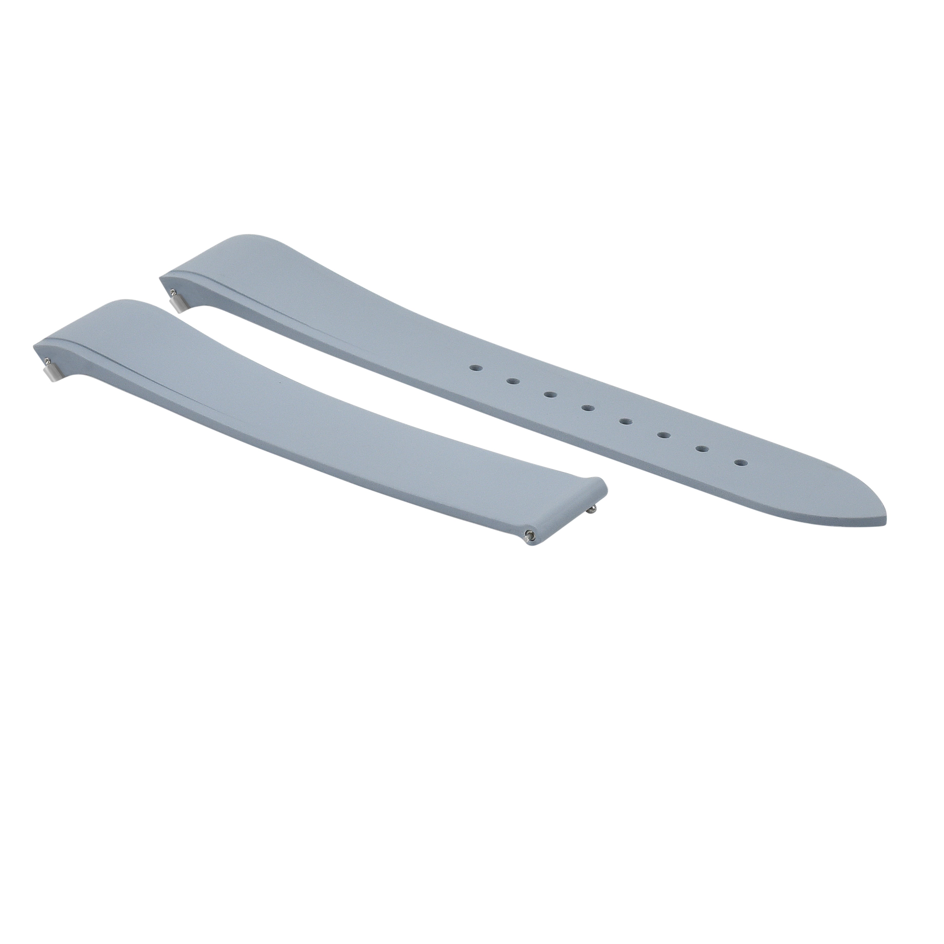 19MM SILICON RUBBER WATCH BAND STRAP FOR CARTIER SANTOS MEDIUM QUICK RELEAS GREY