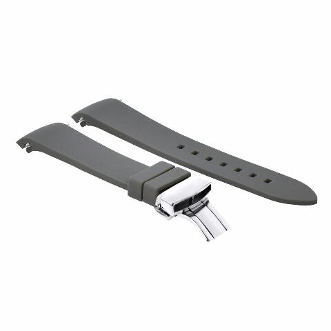 CURVED END SILICONE RUBBER DIVER STRAP FOR SEIKO ALPINIST SARB0017 CLASP - 20MM