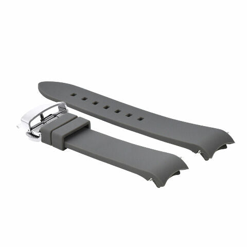 CURVED END SILICONE RUBBER DIVER STRAP FOR SEIKO ALPINIST SARB0017 CLASP - 20MM