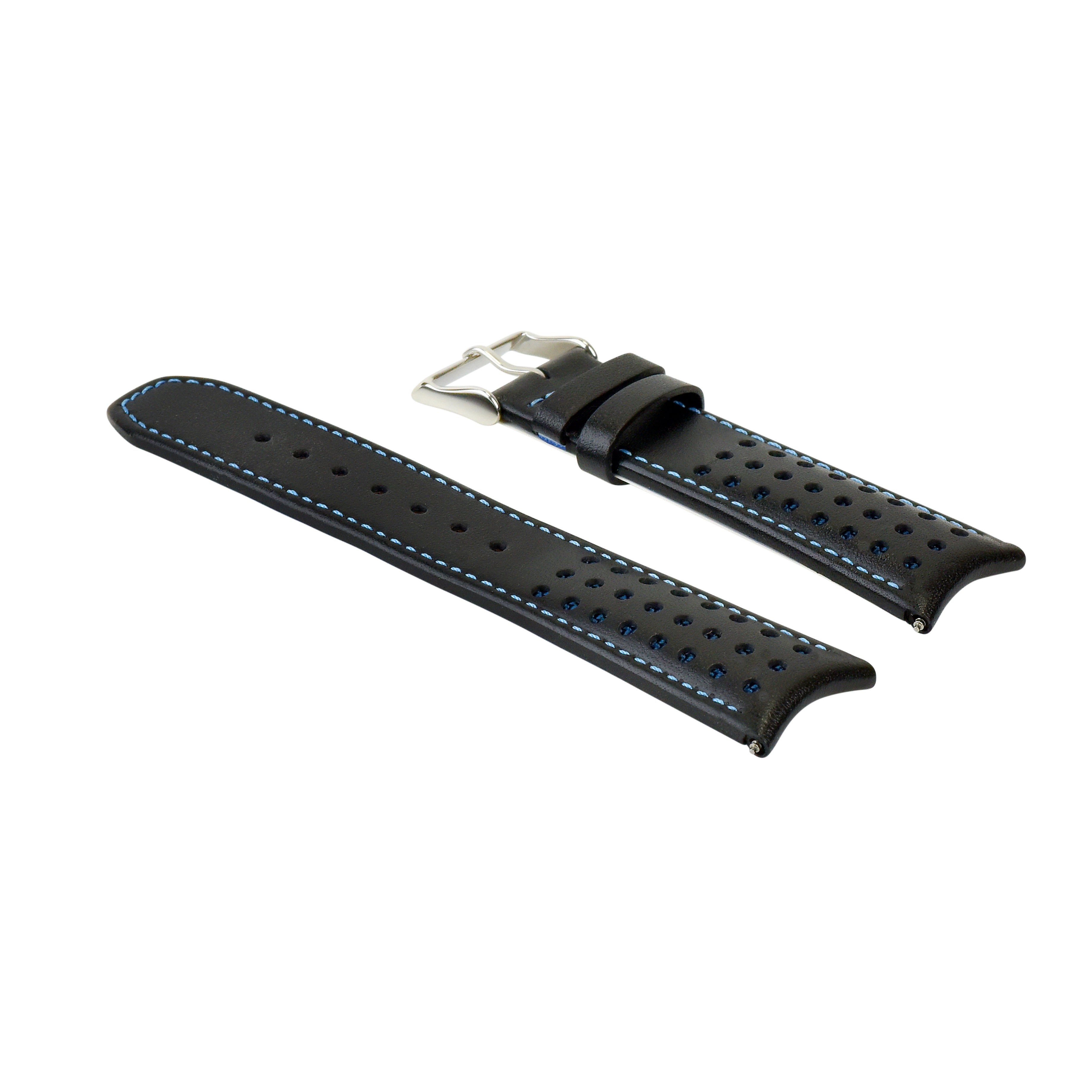 23MM LEATHER WATCH BAND STRAP FOR CITIZEN CA0467-03E ECO DRIVE BLACK BLUE