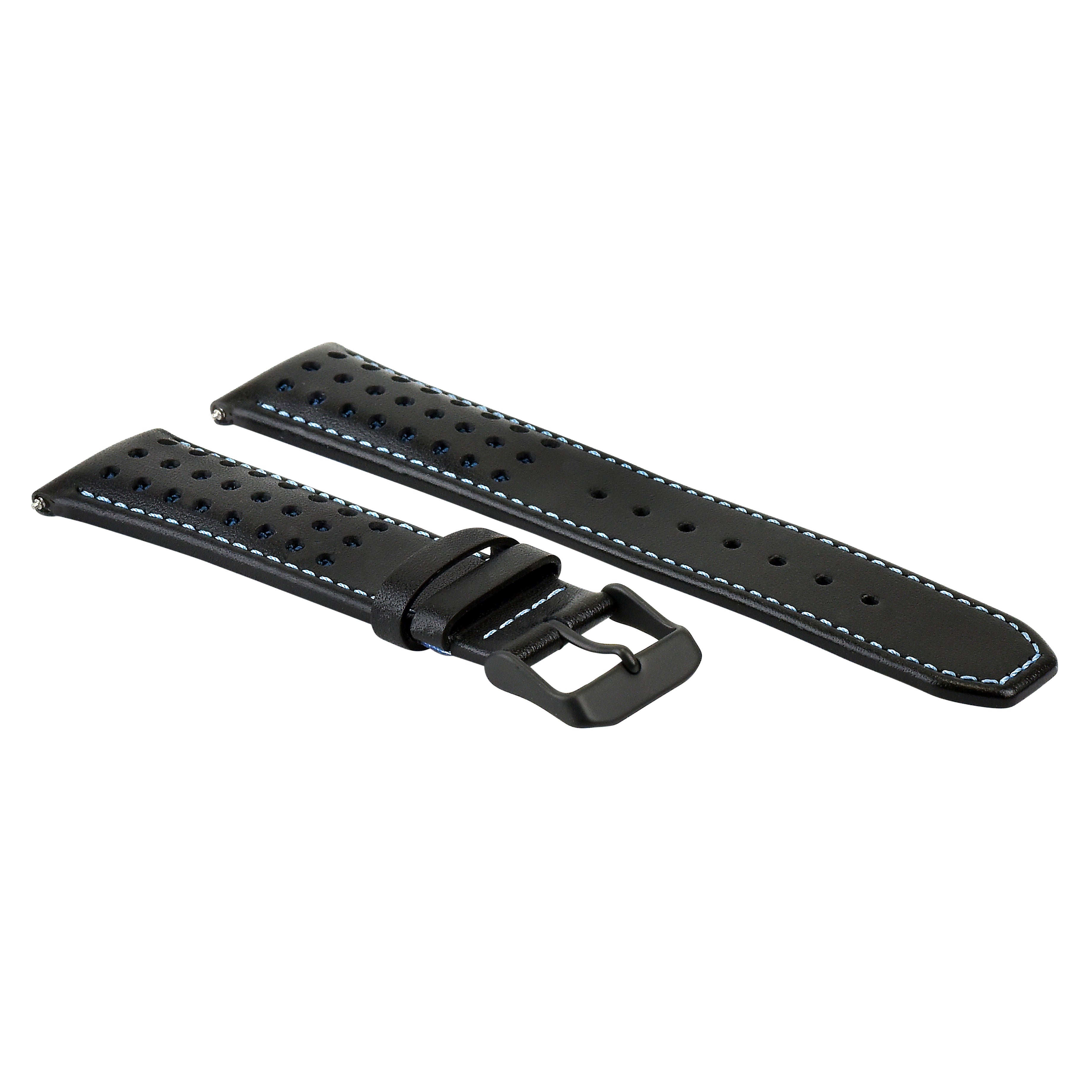23MM LEATHER WATCH BAND STRAP FOR CITIZEN CA0467-03E ECO DRIVE WATCH BLACK BLUE
