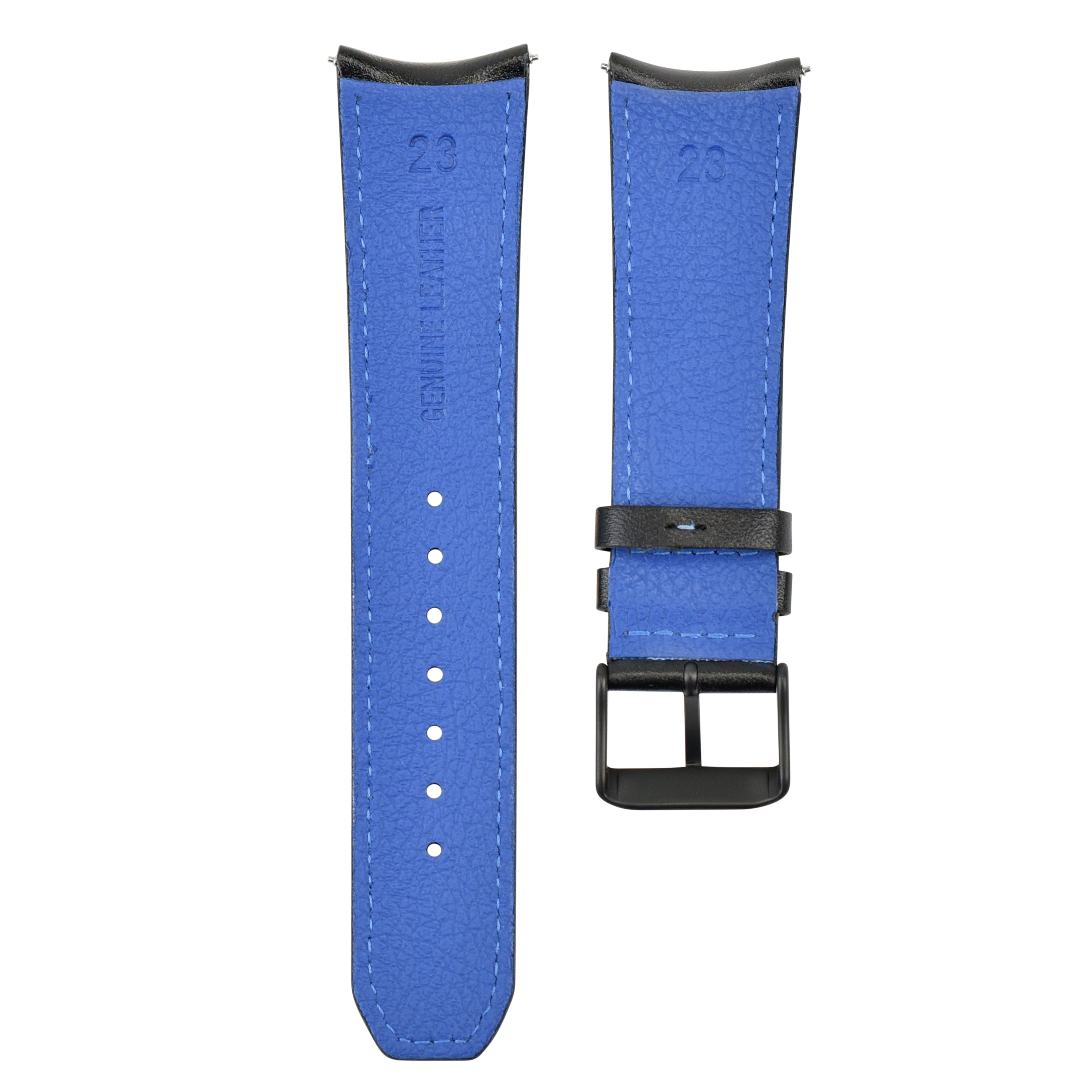 23MM LEATHER WATCH BAND STRAP FOR CITIZEN CA0467-03E ECO DRIVE WATCH BLACK BLUE