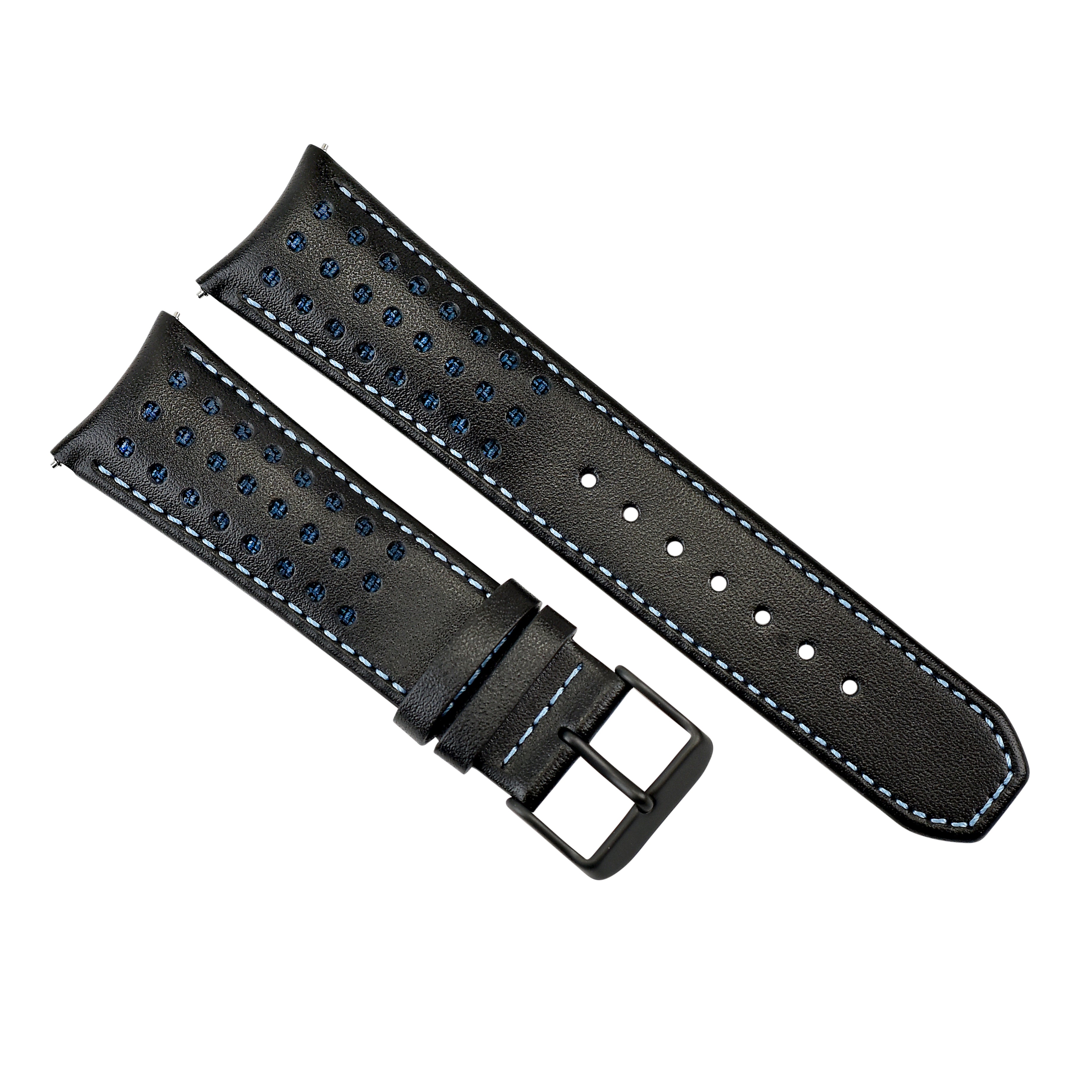 23MM LEATHER WATCH BAND STRAP FOR CITIZEN CA0467-03E ECO DRIVE WATCH BLACK BLUE