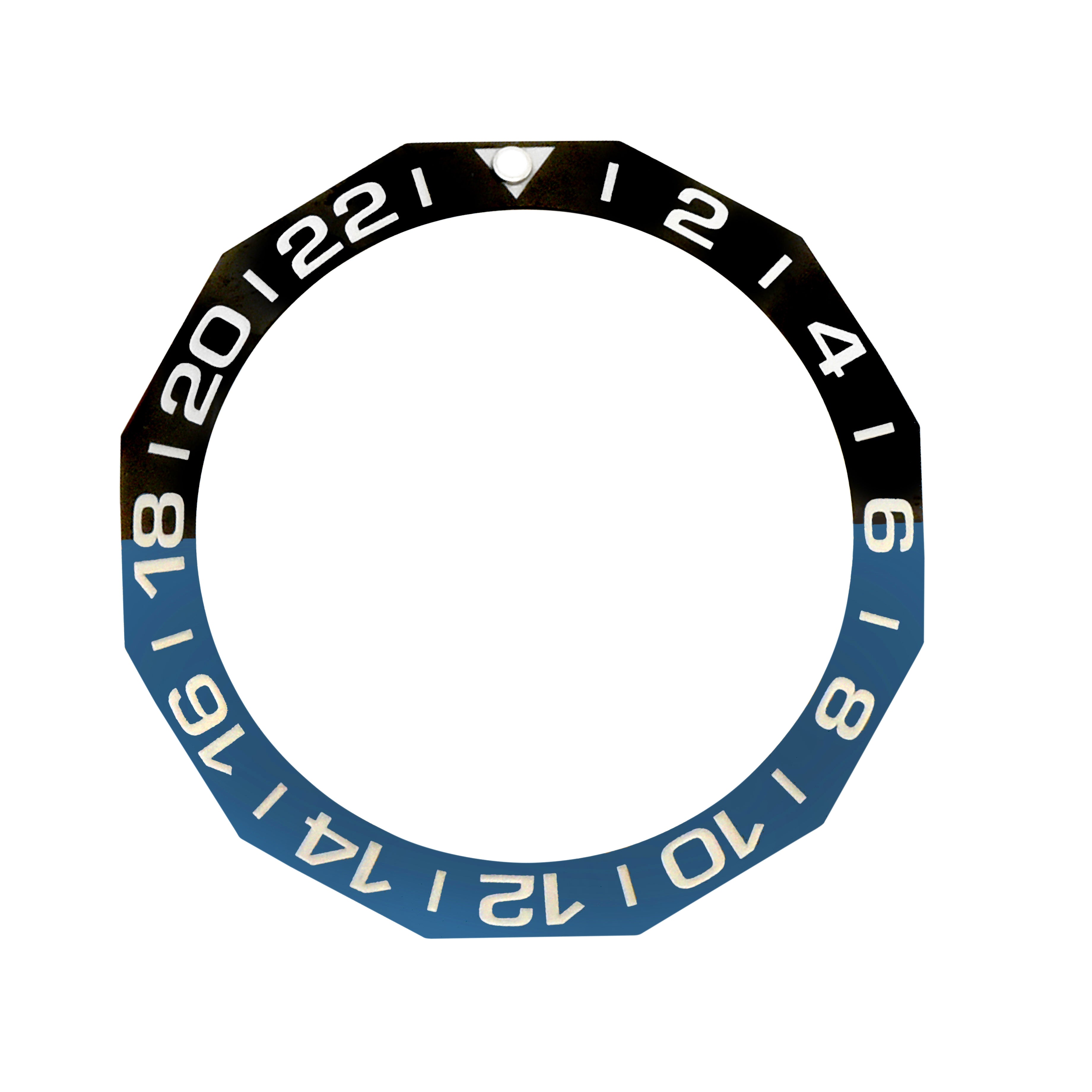 CERAMIC BEZEL INSERT FOR TAG HEUER 40.70MM WITH EDGES FOR MECHANICAL BLUE/BLACK