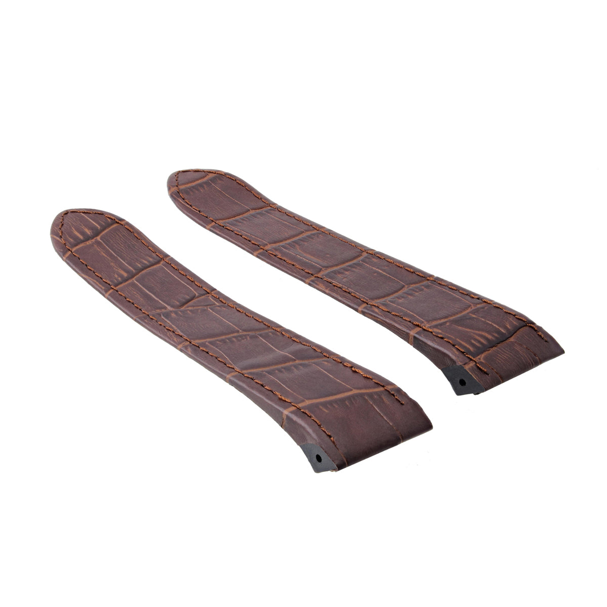 23MM LEATHER WATCH BAND STRAP FOR CARTIER SANTOS 100 XL FITS 2655 2656 LT BROWN