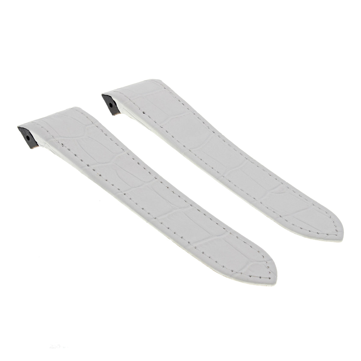 23MM LEATHER WATCH BAND STRAP FOR CARTIER SANTOS 100 XL FIT ONLY 2655 2656 WHITE