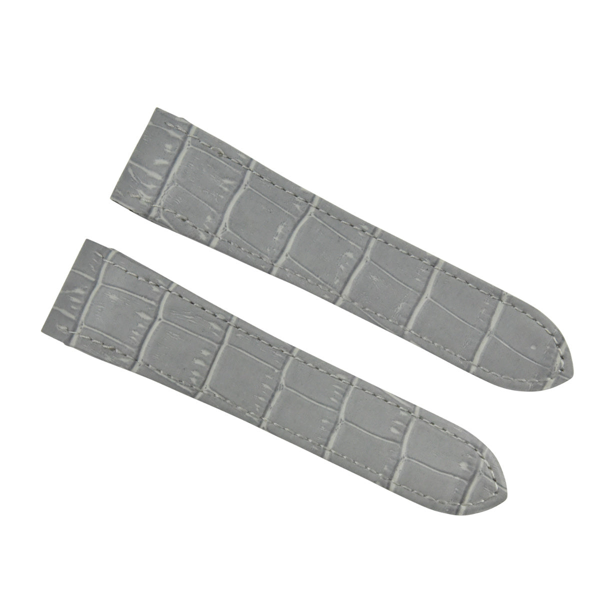 23MM LEATHER WATCH BAND STRAP FOR CARTIER SANTOS 100 XL FITS ONLY 2655 2656 GRAY