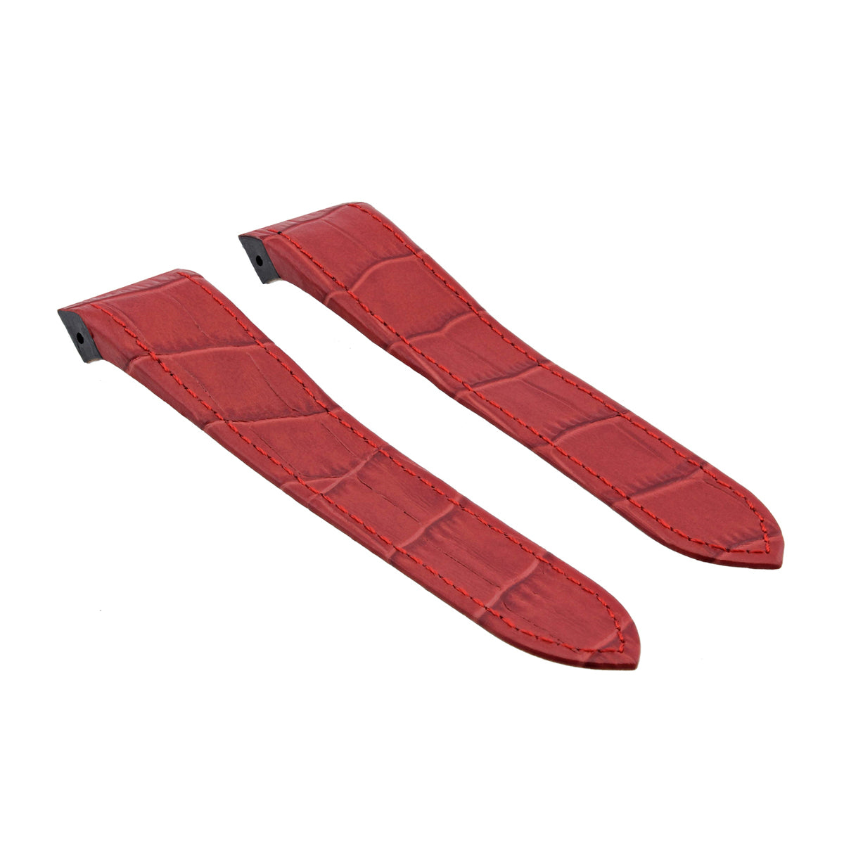 23MM LEATHER WATCH BAND STRAP FOR CARTIER SANTOS 100 XL FITS ONLY 2655 2656 RED