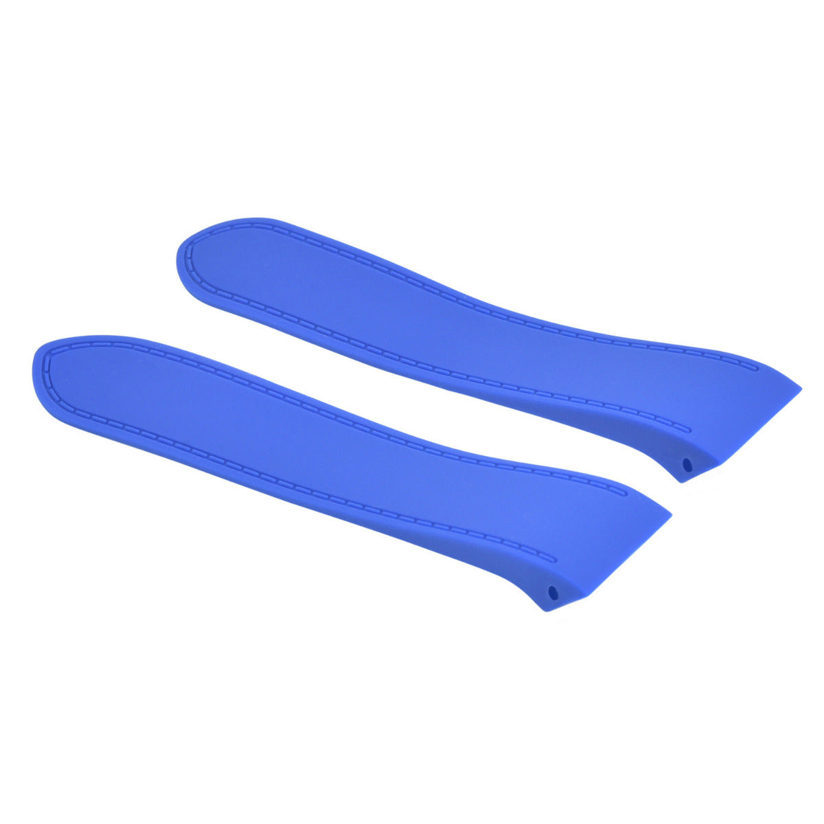 23MM PU RUBBER DIVER STRAP BAND FOR 38MM CARTIER SANTOS 100XL WATCH LIGHT BLUE