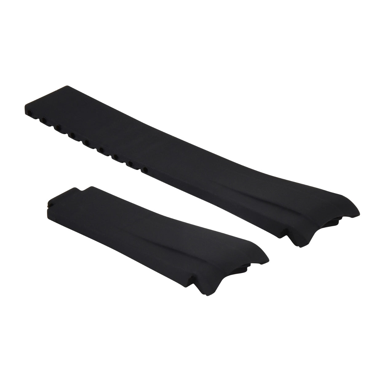 20MM RUBBER STRAP OYSTERFLEX FOR ROLEX DAYTONA, SUBMARINER, GMT CURVED END BLACK